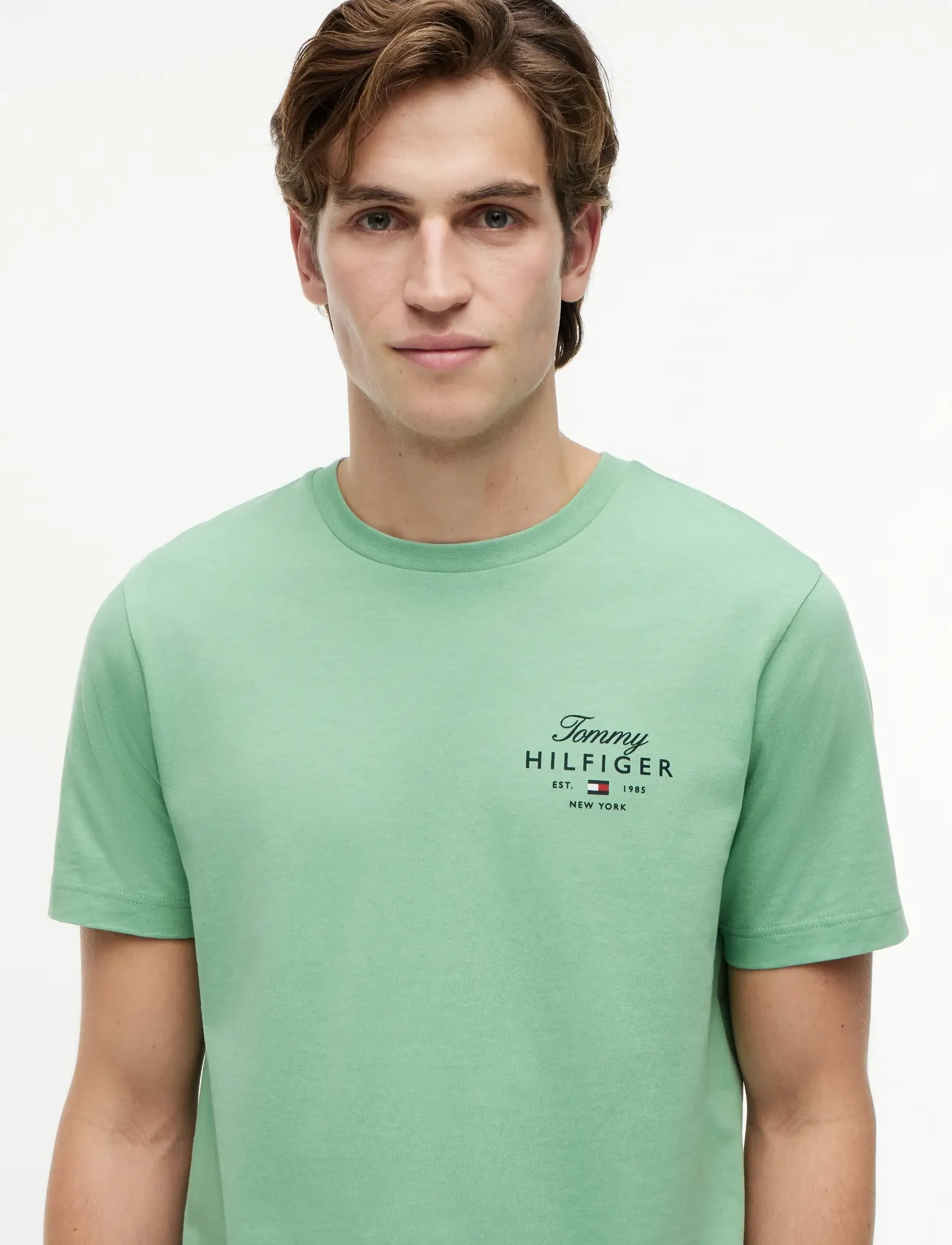 Tommy Hilfiger - SCRIPT STACK REGULAR TEE - short-sleeved t-shirts - cut grass - 3