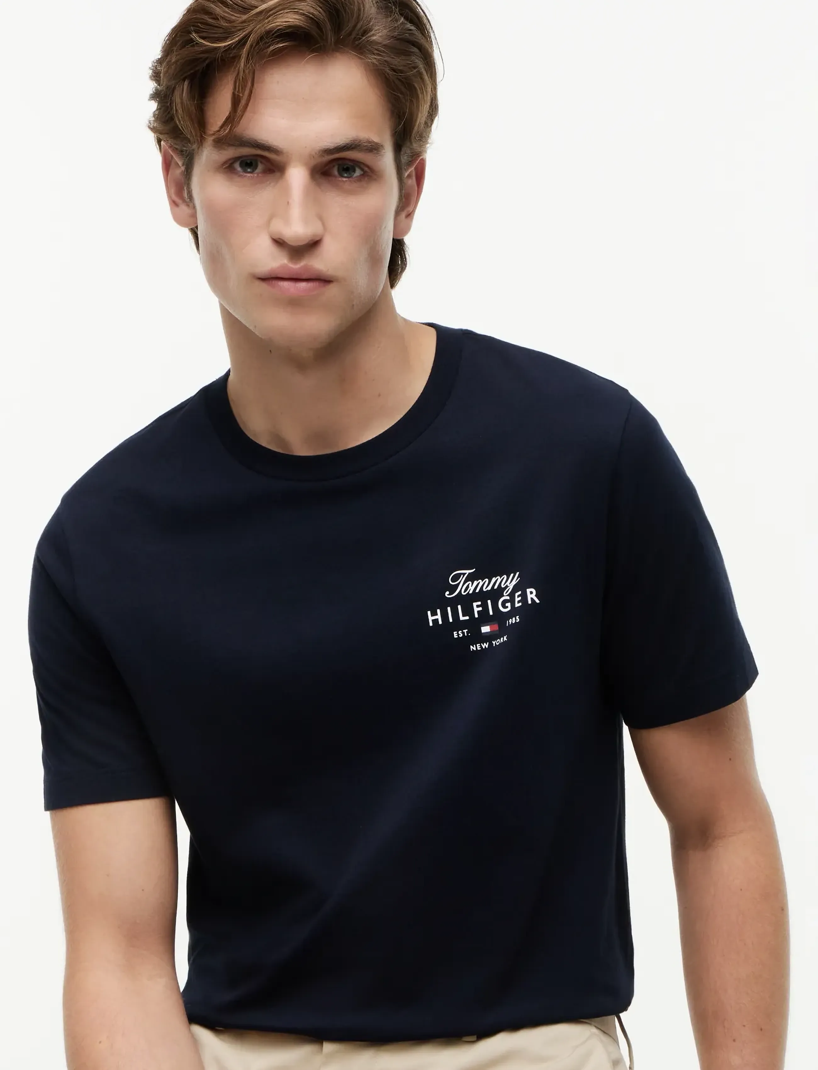 Tommy Hilfiger - SCRIPT STACK REGULAR TEE - short-sleeved t-shirts - desert sky - 3