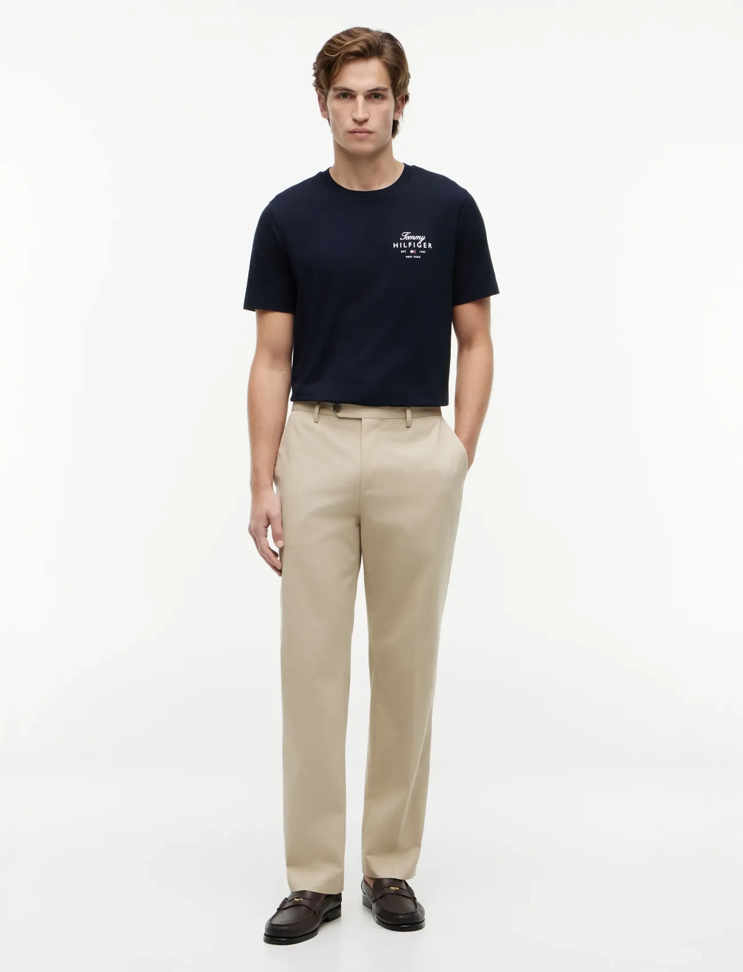Tommy Hilfiger - SCRIPT STACK REGULAR TEE - short-sleeved t-shirts - desert sky - 4