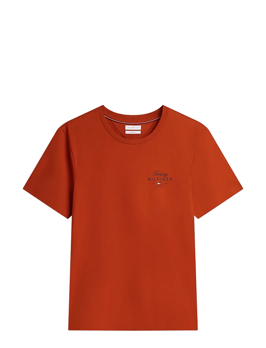 Tommy Hilfiger - SCRIPT STACK REGULAR TEE - t-shirts à manches courtes - rusty ochre - 1