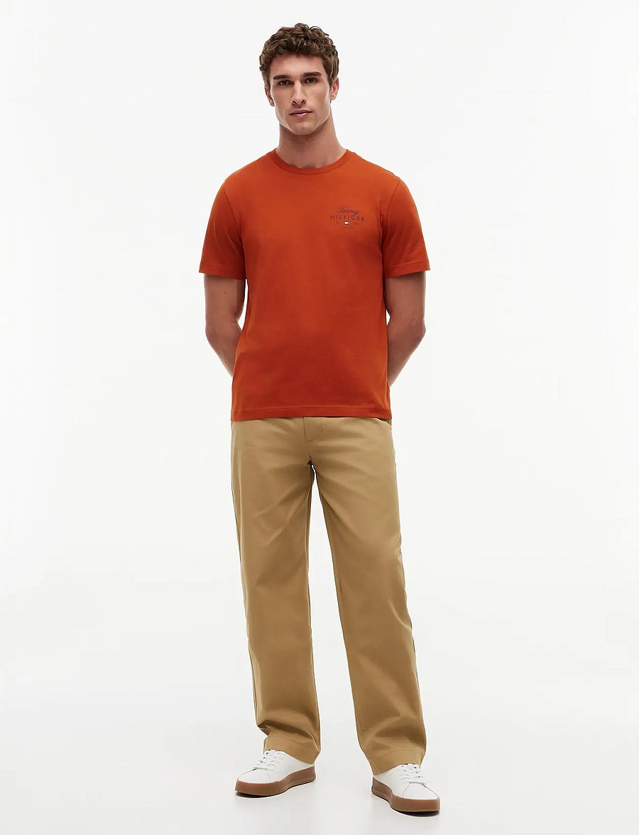 Tommy Hilfiger - SCRIPT STACK REGULAR TEE - t-shirts à manches courtes - rusty ochre - 4