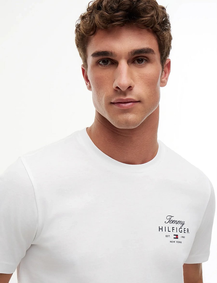 Tommy Hilfiger - SCRIPT STACK REGULAR TEE - lühikeste varrukatega t-särgid - white - 3