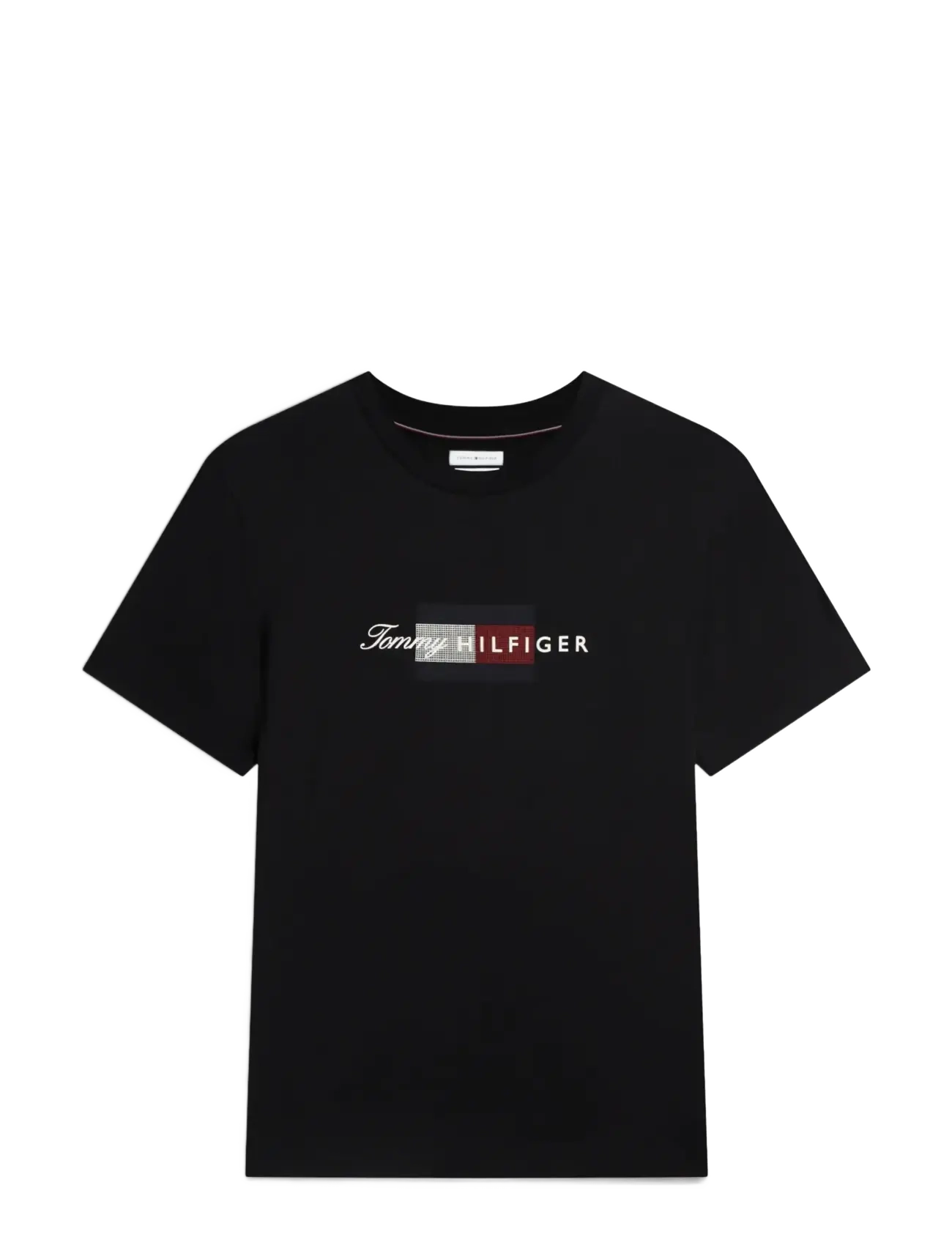 TOMMY HILFIGER Script Flag Regular Tee Schwarz - XL - Herren