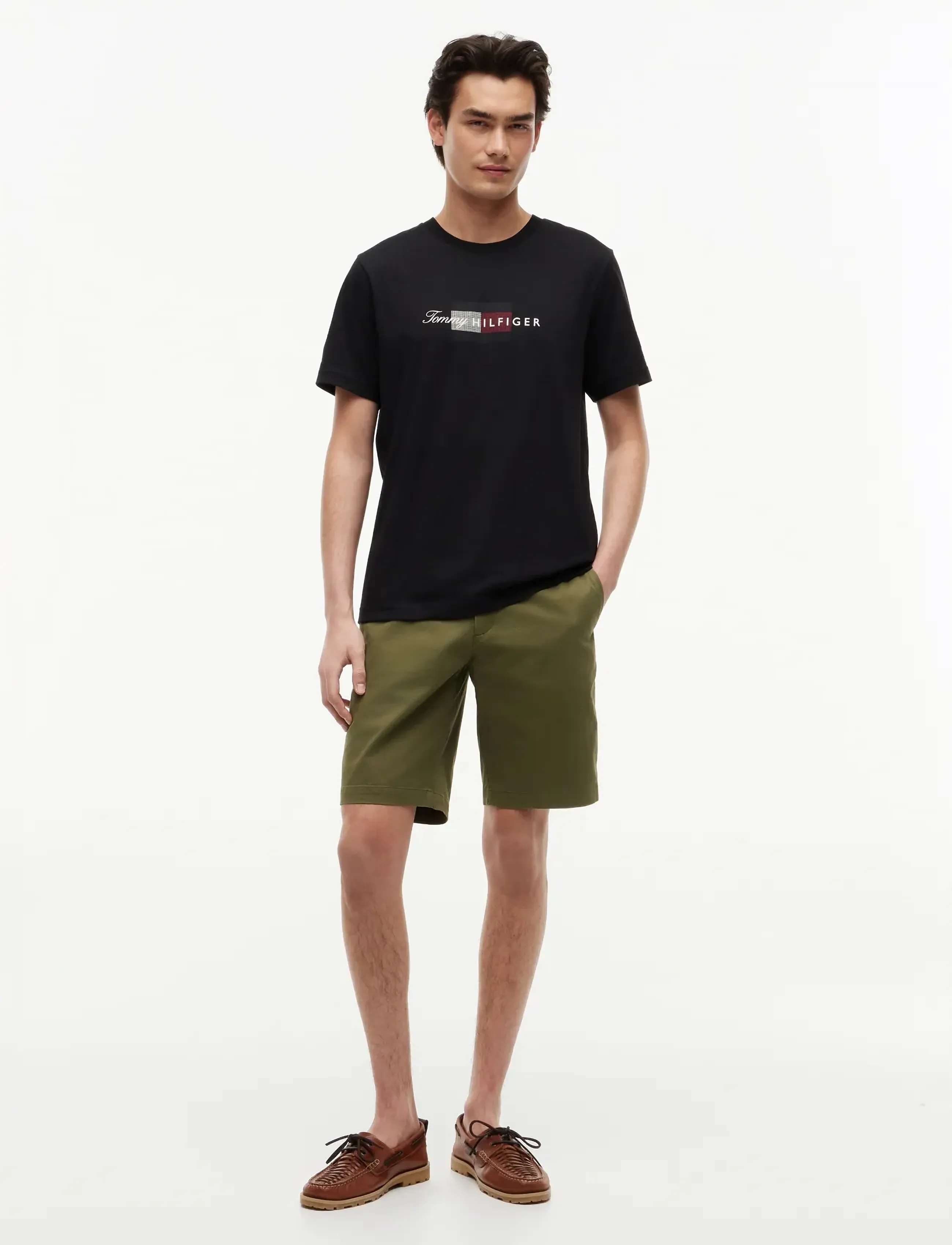 Tommy Hilfiger - SCRIPT FLAG REGULAR TEE - kortärmade t-shirts - black - 4