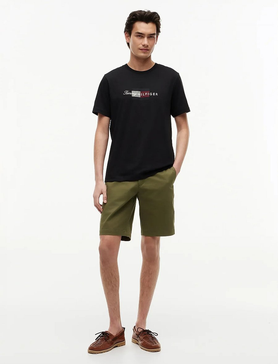 Tommy Hilfiger - SCRIPT FLAG REGULAR TEE - short-sleeved t-shirts - black - 4