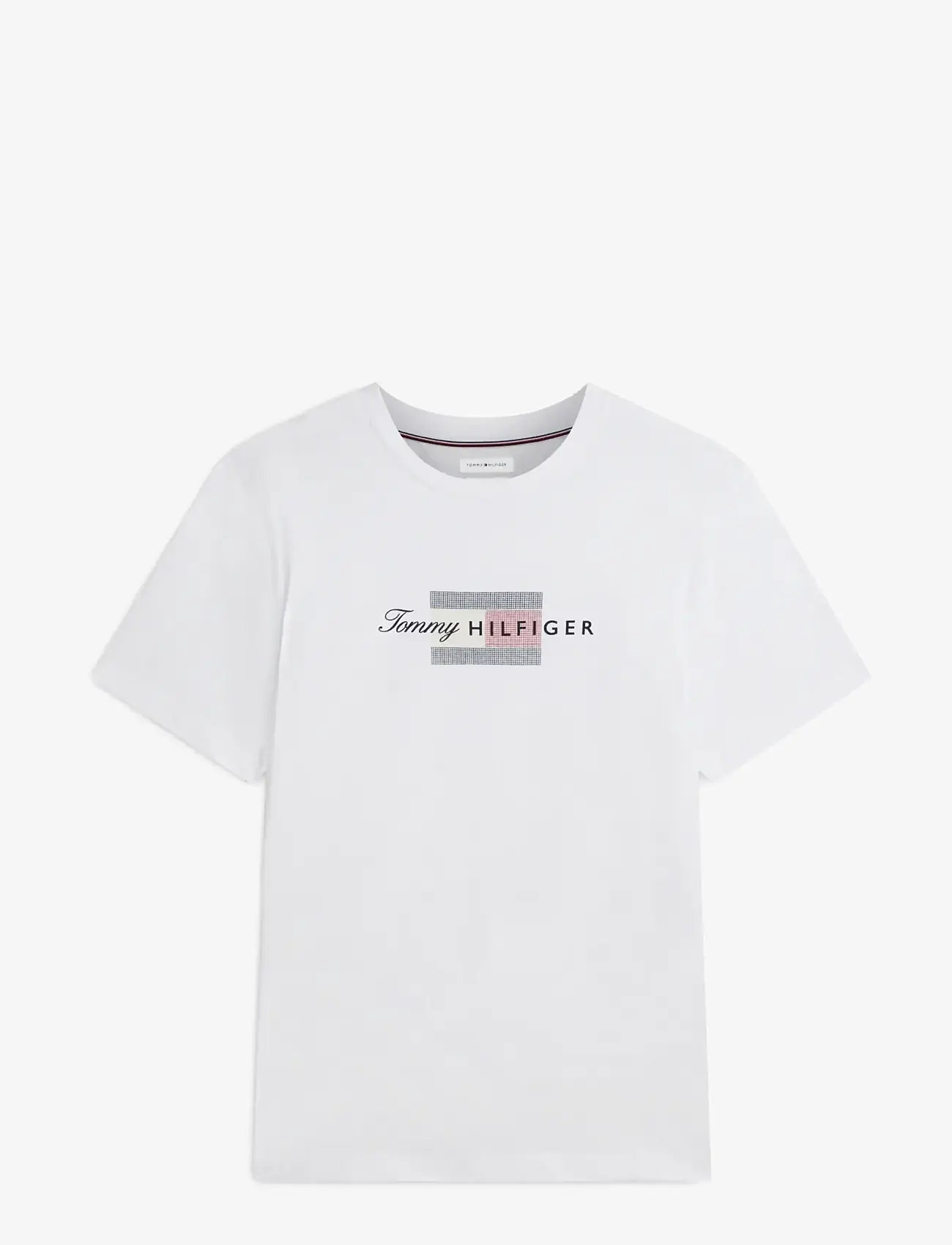 Tommy Hilfiger - SCRIPT FLAG REGULAR TEE - kortærmede t-shirts - white - 1