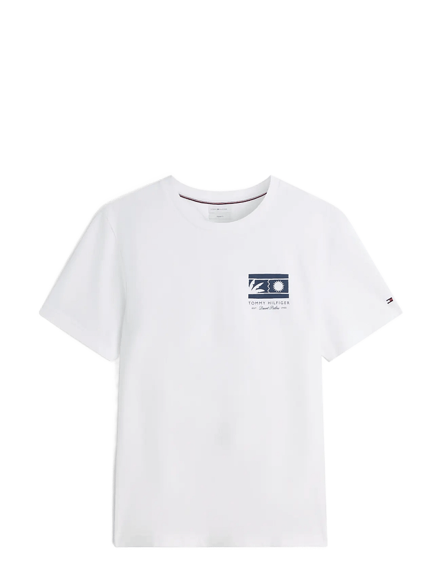 Tommy Hilfiger - MONO SUN GRAPHIC REGULAR TEE - kurzärmelige t-shirts - white - 1