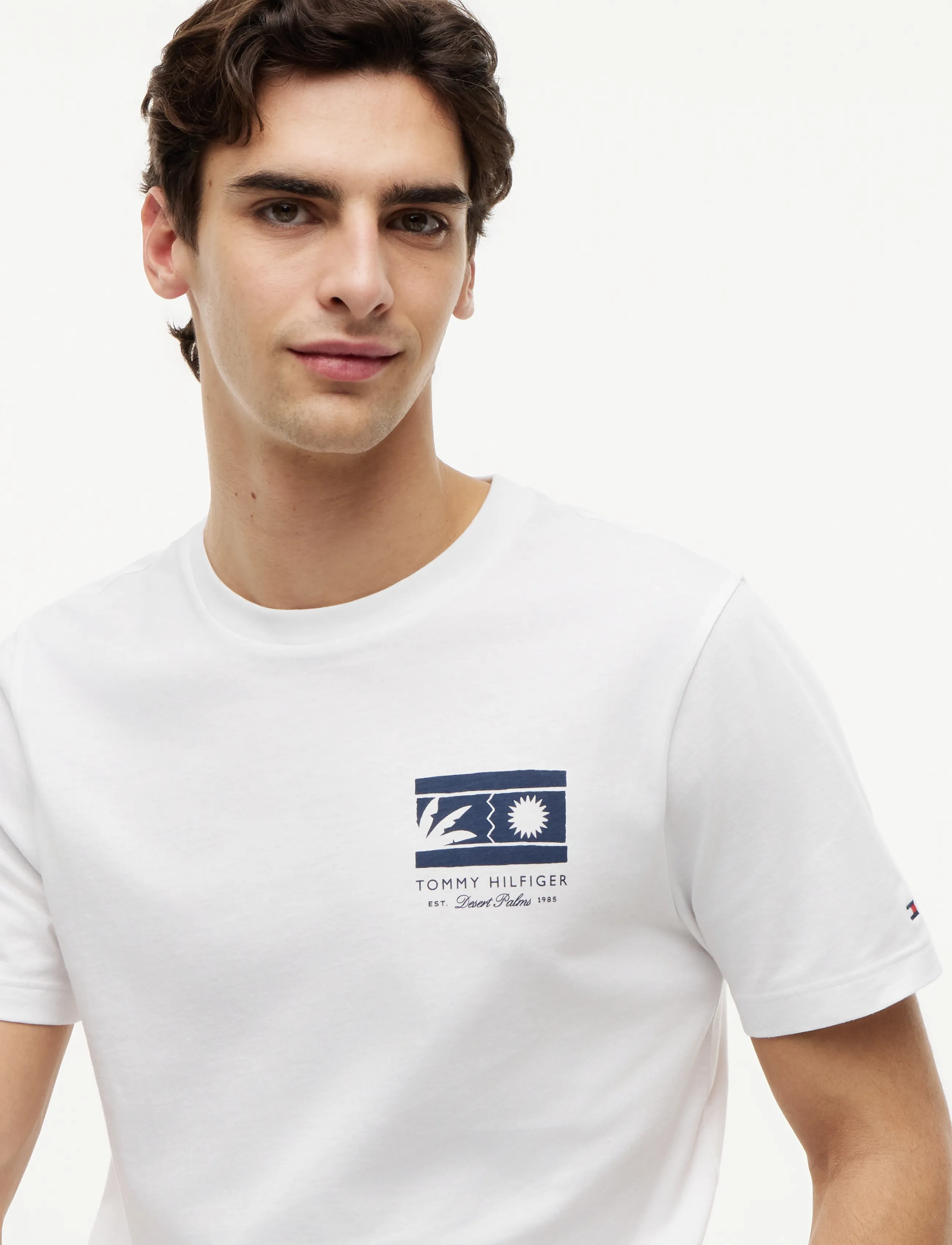 Tommy Hilfiger - MONO SUN GRAPHIC REGULAR TEE - kurzärmelige t-shirts - white - 3