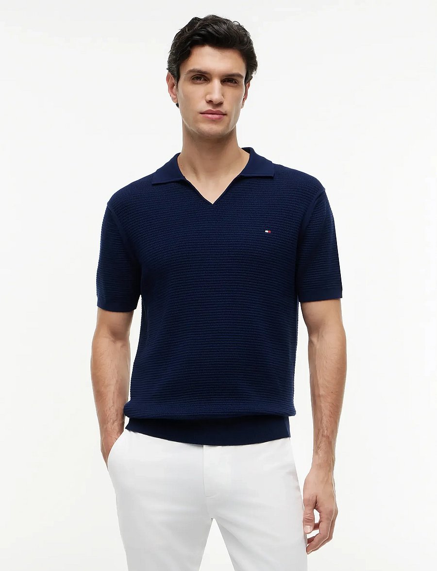 Tommy Hilfiger - SEASONAL STRUCTURE SS JONNY POLO - kurzärmelig - carbon navy - 0