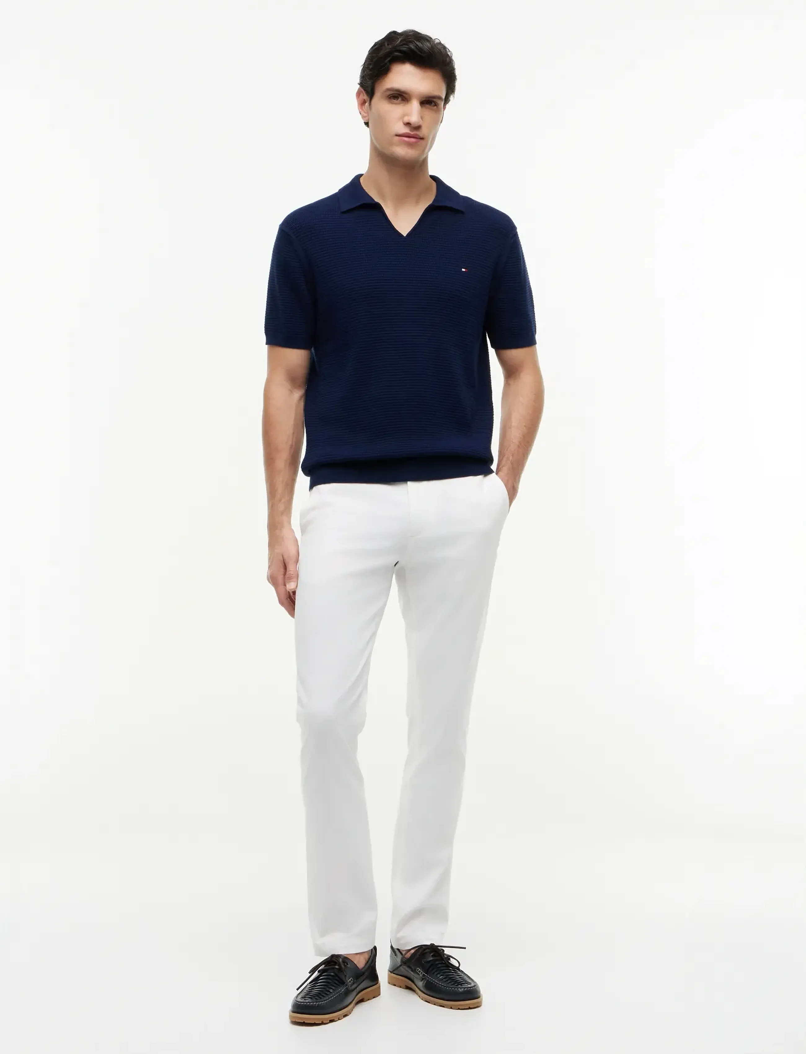 Tommy Hilfiger - SEASONAL STRUCTURE SS JONNY POLO - kortærmede poloer - carbon navy - 4