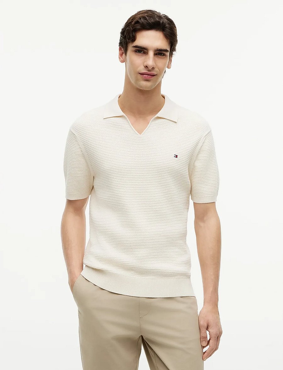 Tommy Hilfiger - SEASONAL STRUCTURE SS JONNY POLO - kurzärmelig - ivory petal - 0