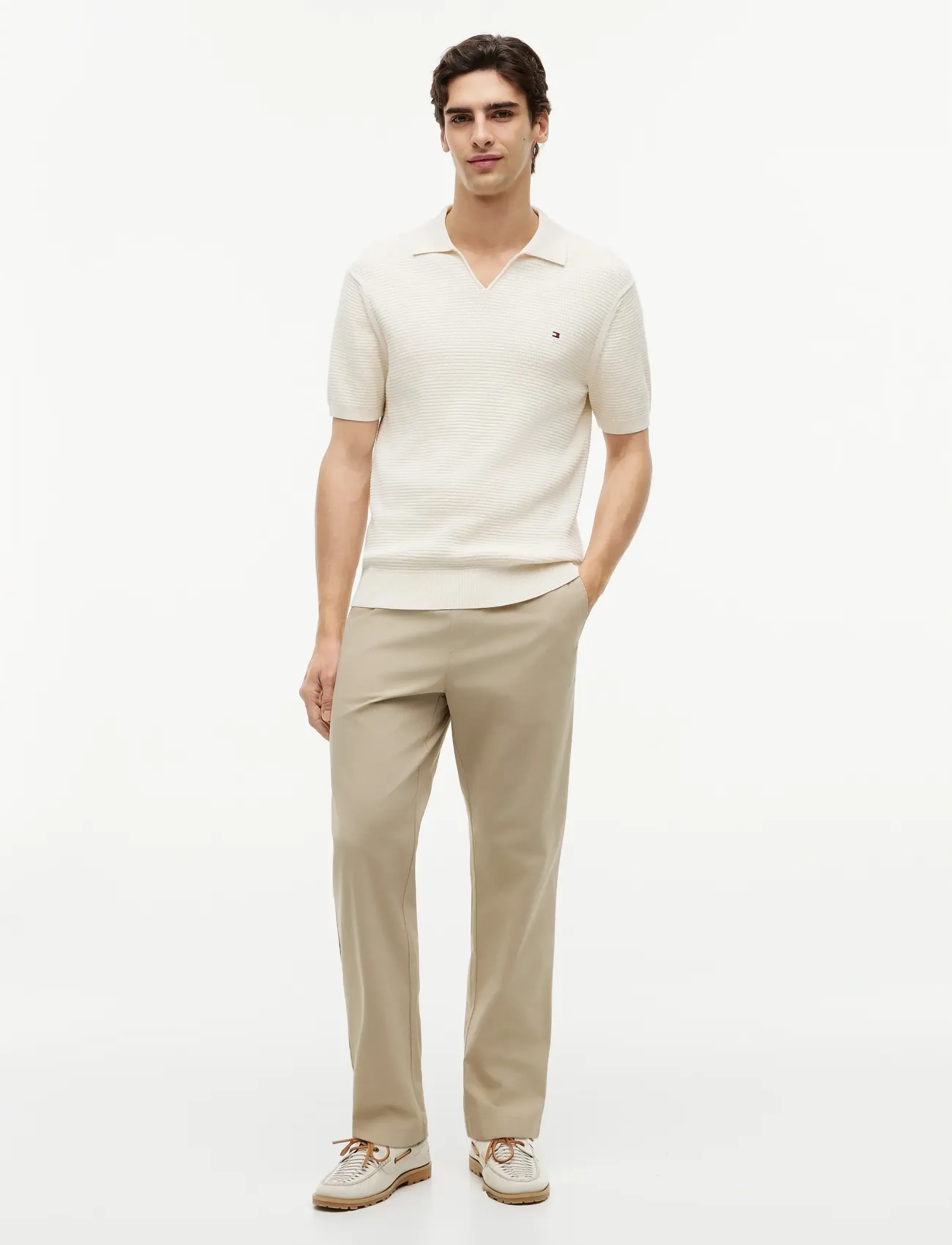 Tommy Hilfiger - SEASONAL STRUCTURE SS JONNY POLO - lühikeste varrukatega polod - ivory petal - 4