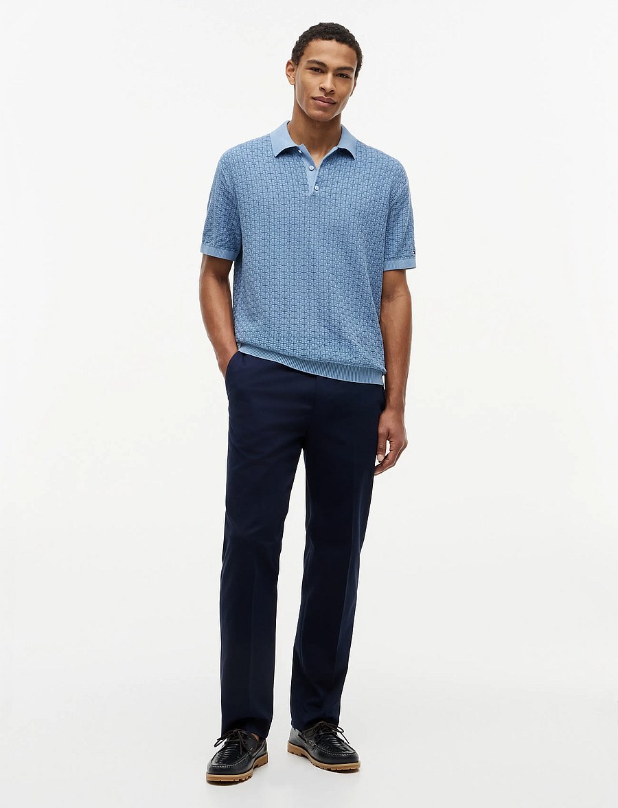 Tommy Hilfiger - GMD STRUCTURE SS POLO - kootud polosärgid - brisk blue - 4