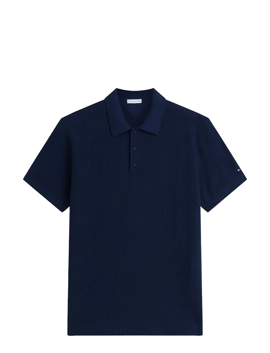 Tommy Hilfiger - GMD STRUCTURE SS POLO - kootud polosärgid - carbon navy - 1