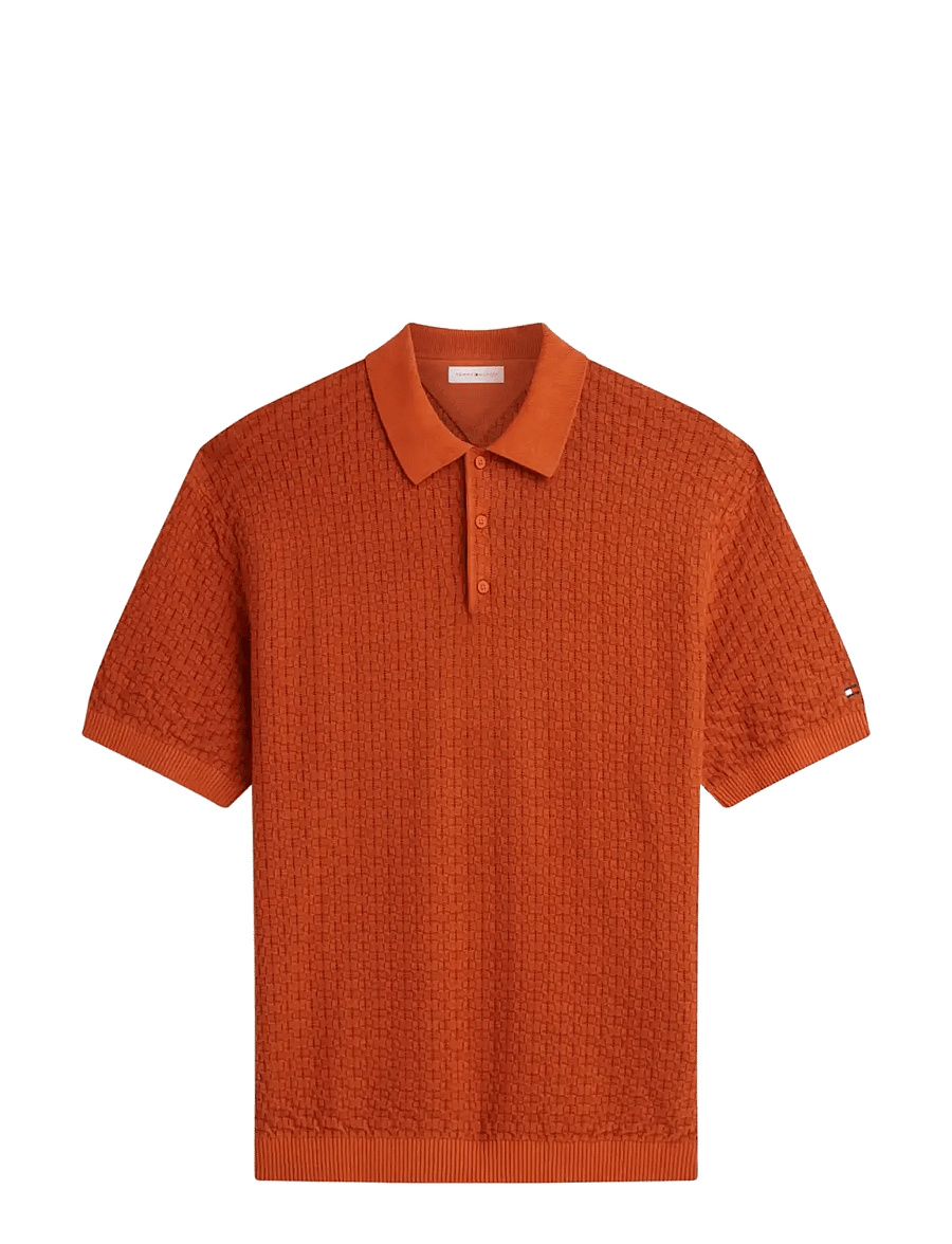 Tommy Hilfiger - GMD STRUCTURE SS POLO - polostrik - rusty ochre - 1