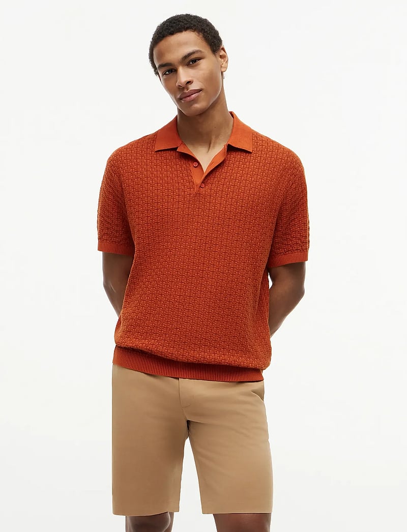 Tommy Hilfiger - GMD STRUCTURE SS POLO - polostrik - rusty ochre - 0