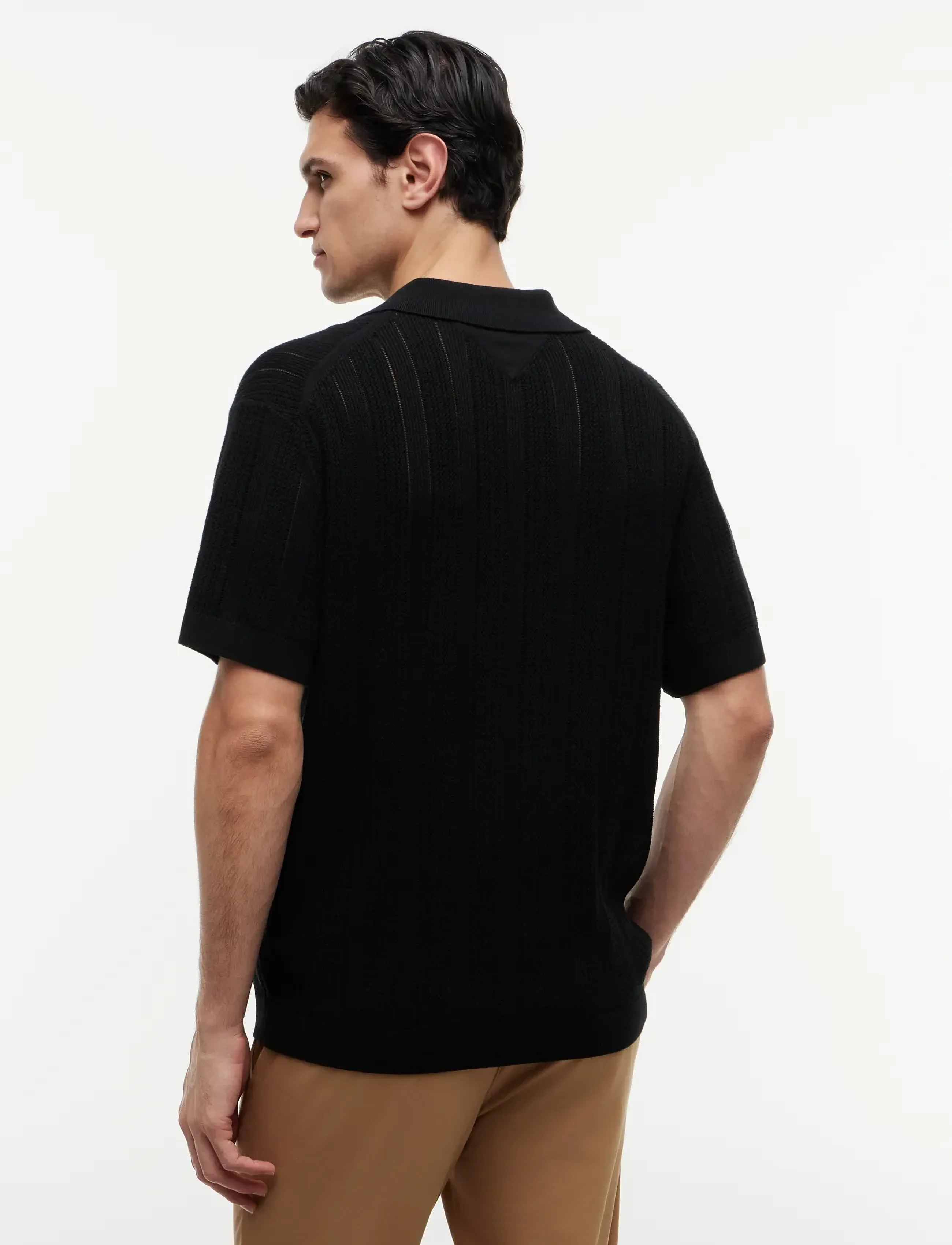Tommy Hilfiger - POINTELLE STRUCTURE RESORT POLO - höstkläder - black heather - 2