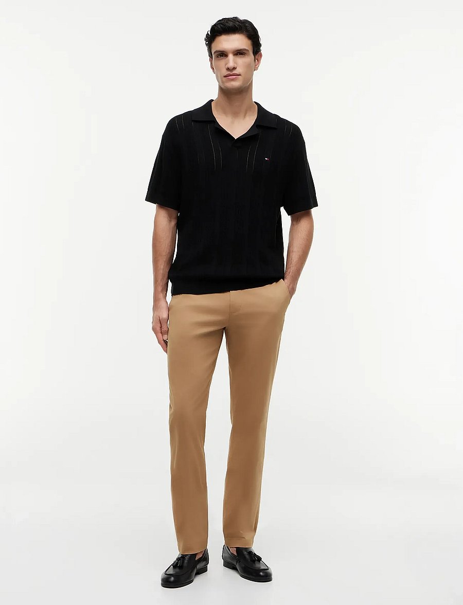 Tommy Hilfiger - POINTELLE STRUCTURE RESORT POLO - kortärmade pikéer - black heather - 4
