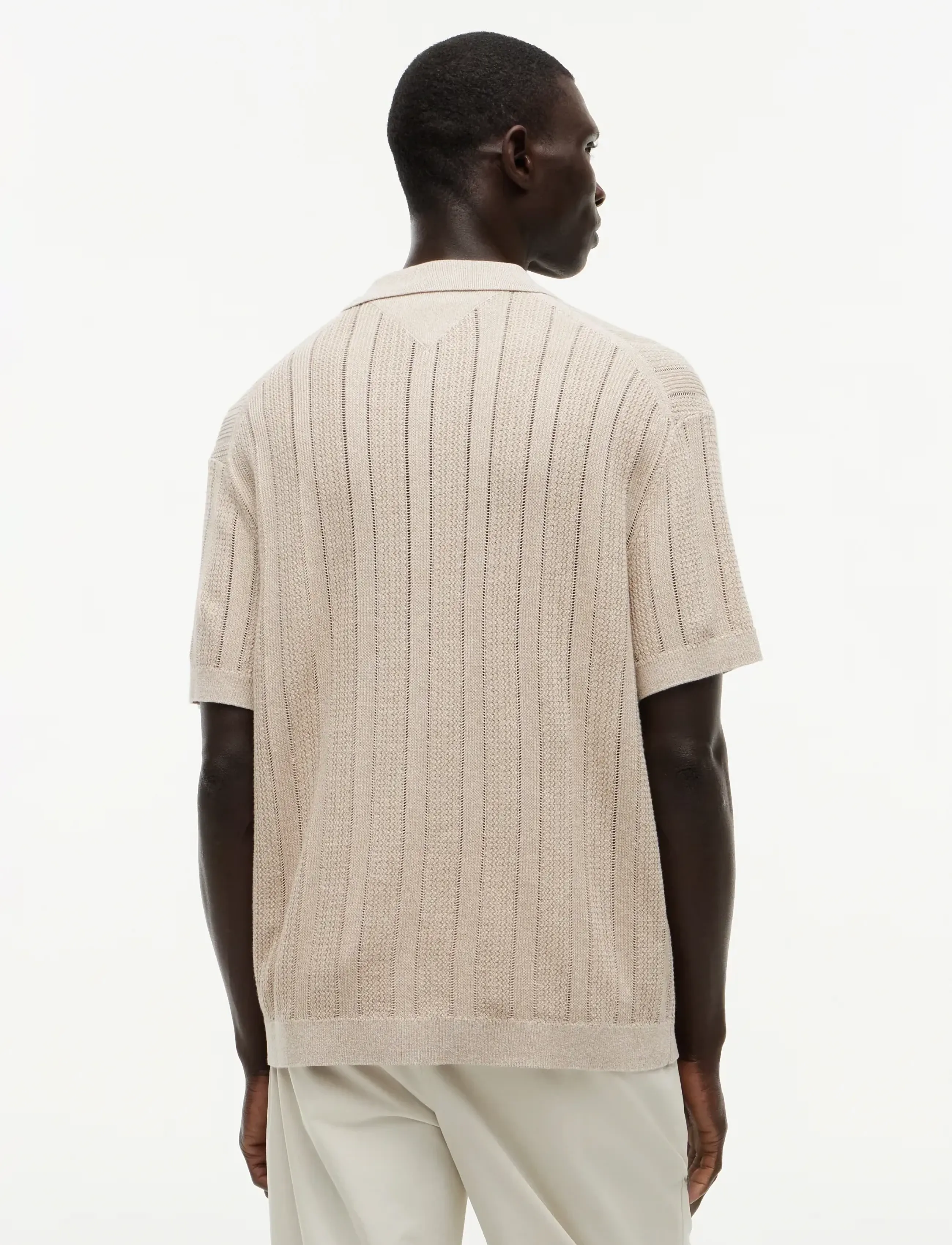 Tommy Hilfiger - POINTELLE STRUCTURE SS SHIRT - prjónaðir pólóbolir - batique khaki heather - 2