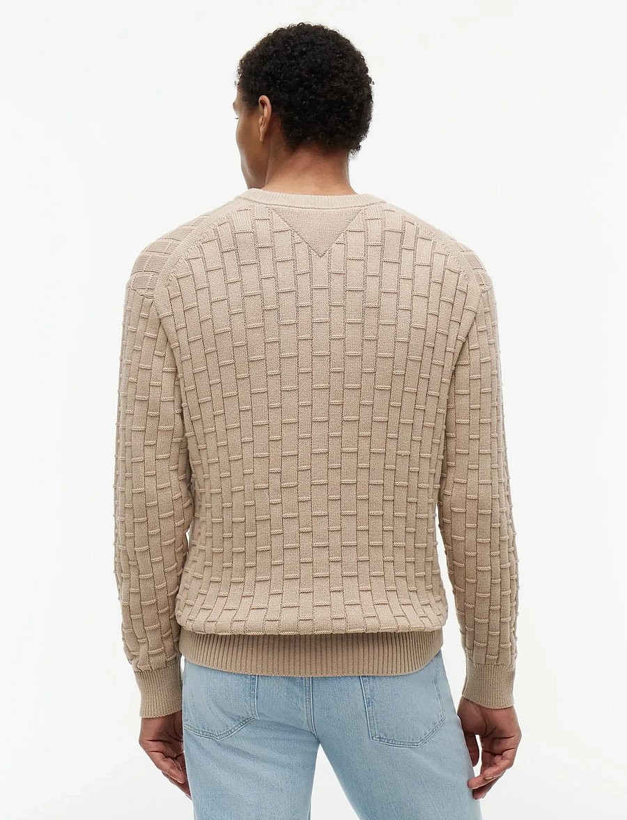 Tommy Hilfiger - MOCK CABLE CREW NECK - Ümmarguse kaelusega kudumid - batique khaki - 2