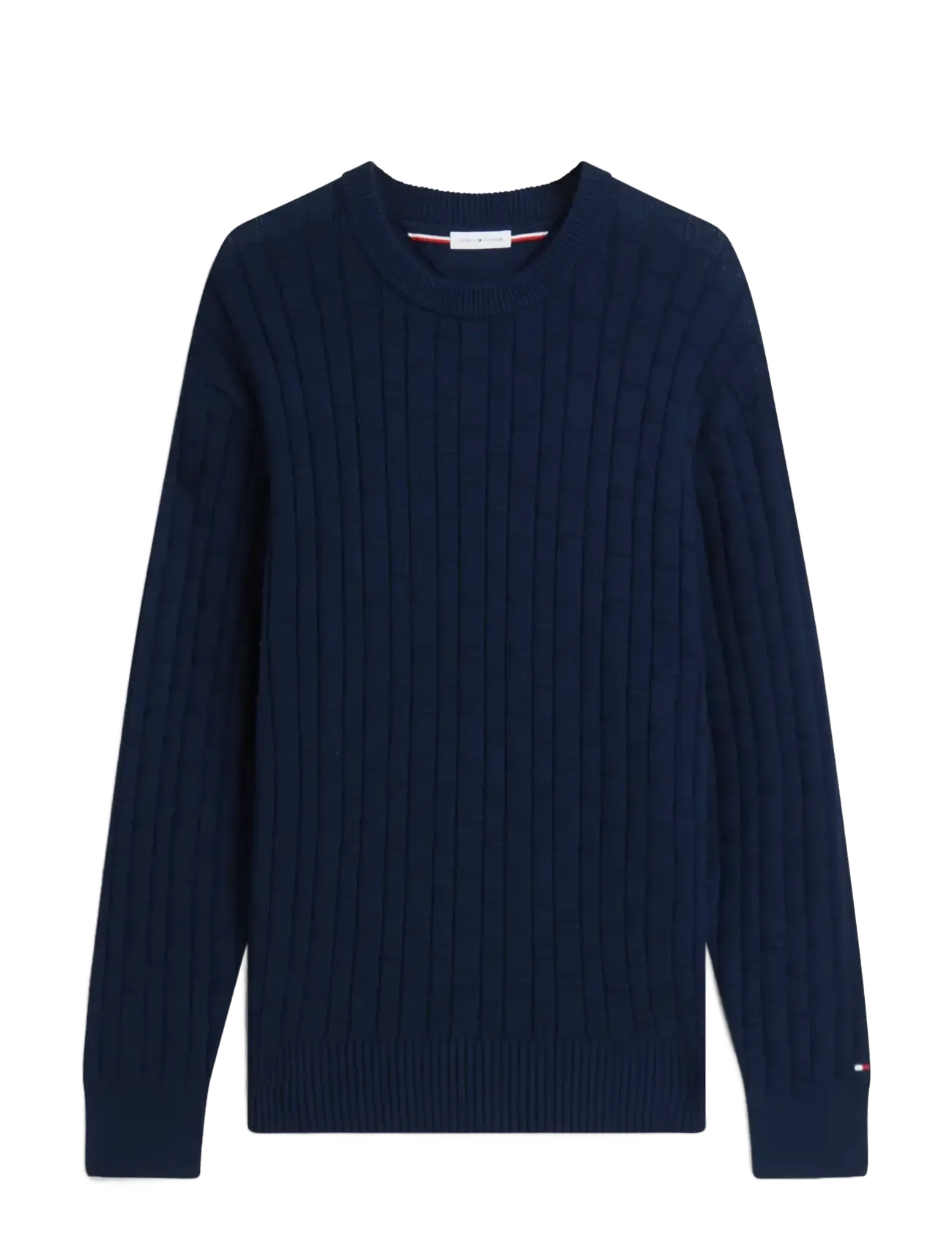 Tommy Hilfiger MOCK CABLE CREW NECK - Kudumid - CARBON NAVY / navy