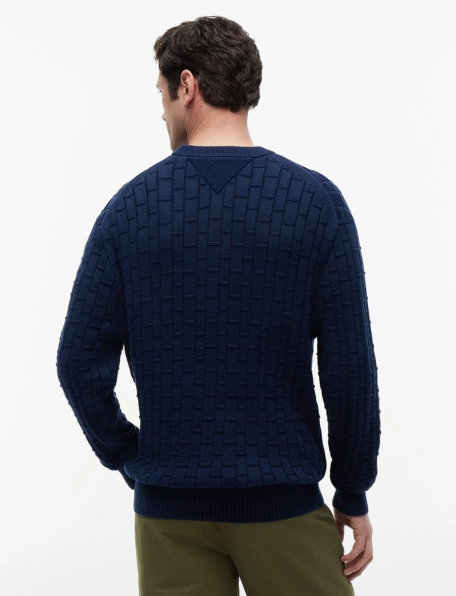 Tommy Hilfiger - MOCK CABLE CREW NECK - rund hals - carbon navy - 2