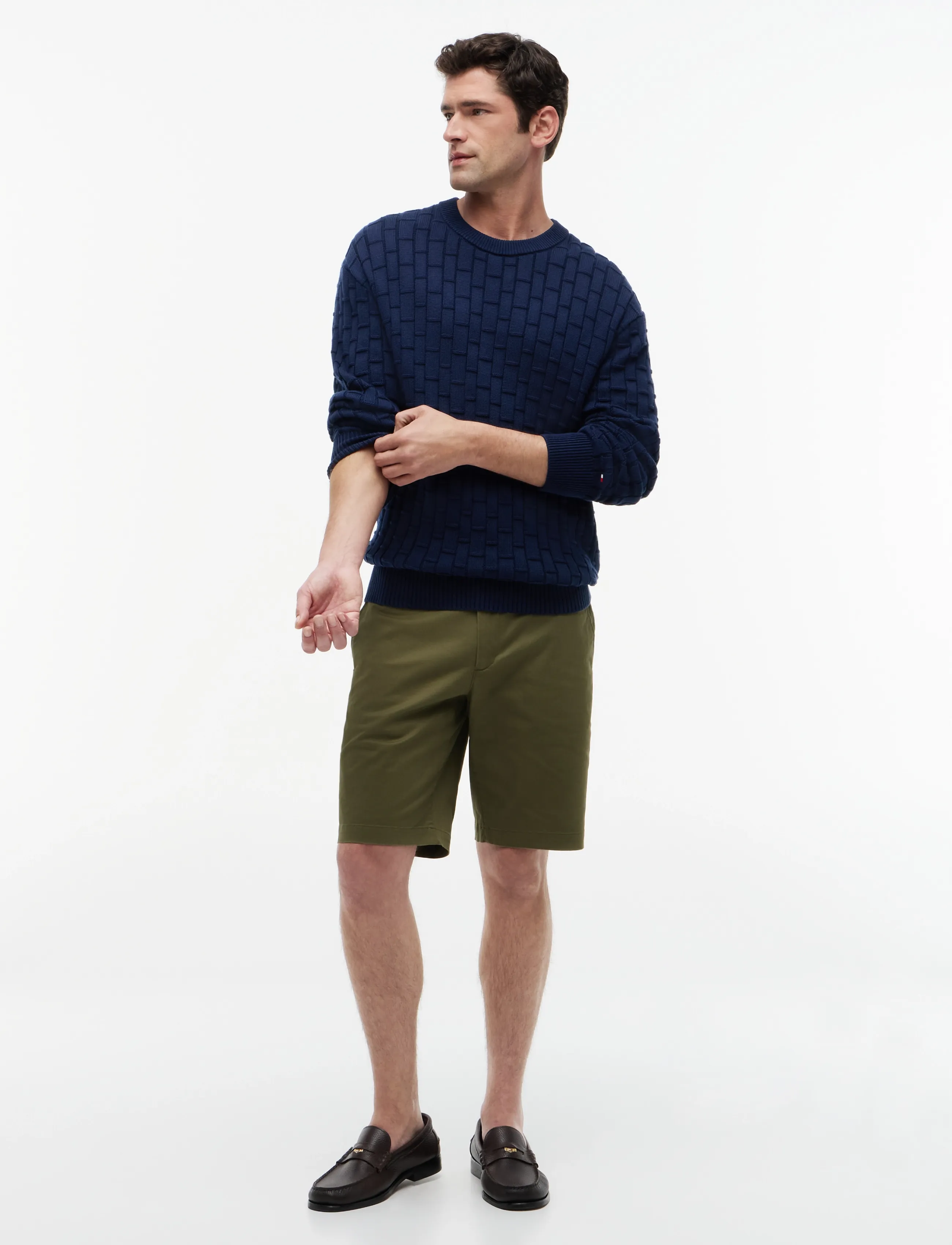 Tommy Hilfiger - MOCK CABLE CREW NECK - rund hals - carbon navy - 4