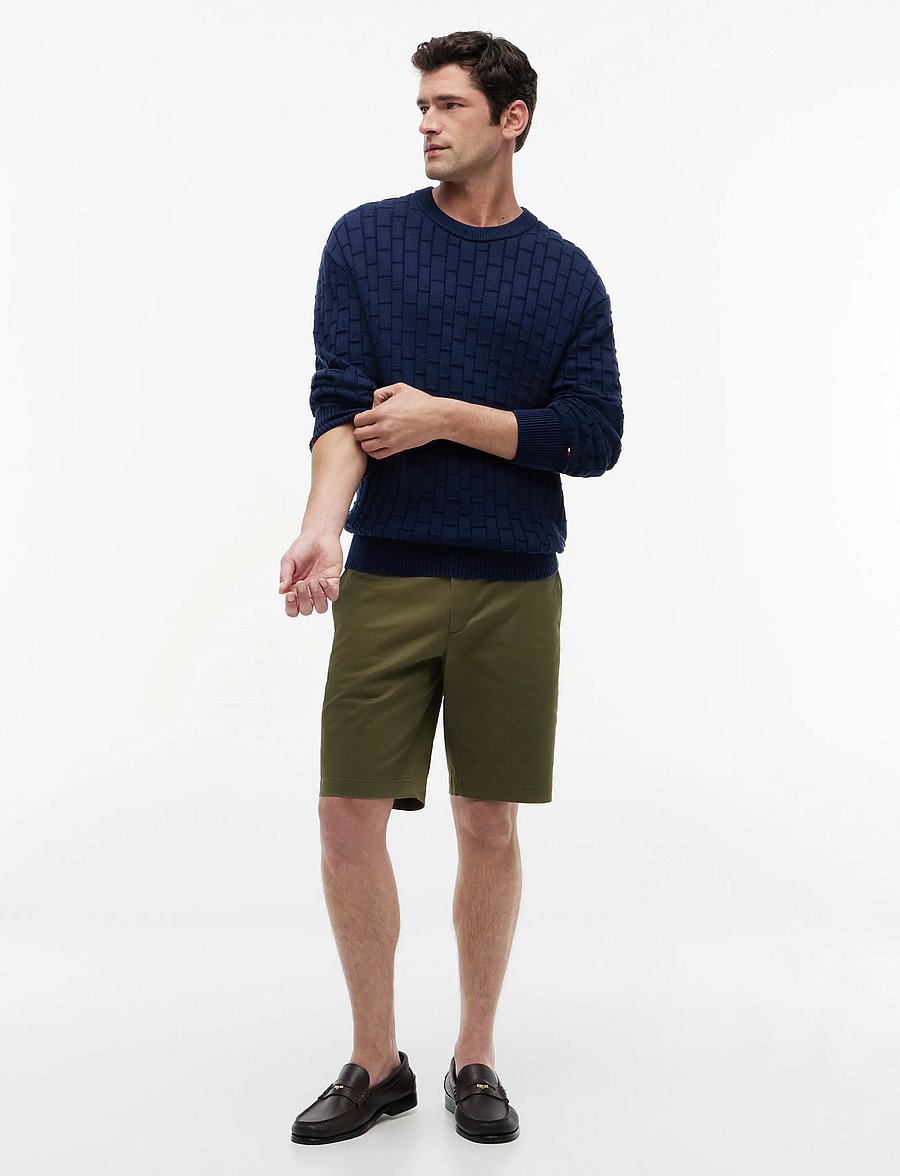 Tommy Hilfiger - MOCK CABLE CREW NECK - rund hals - carbon navy - 4