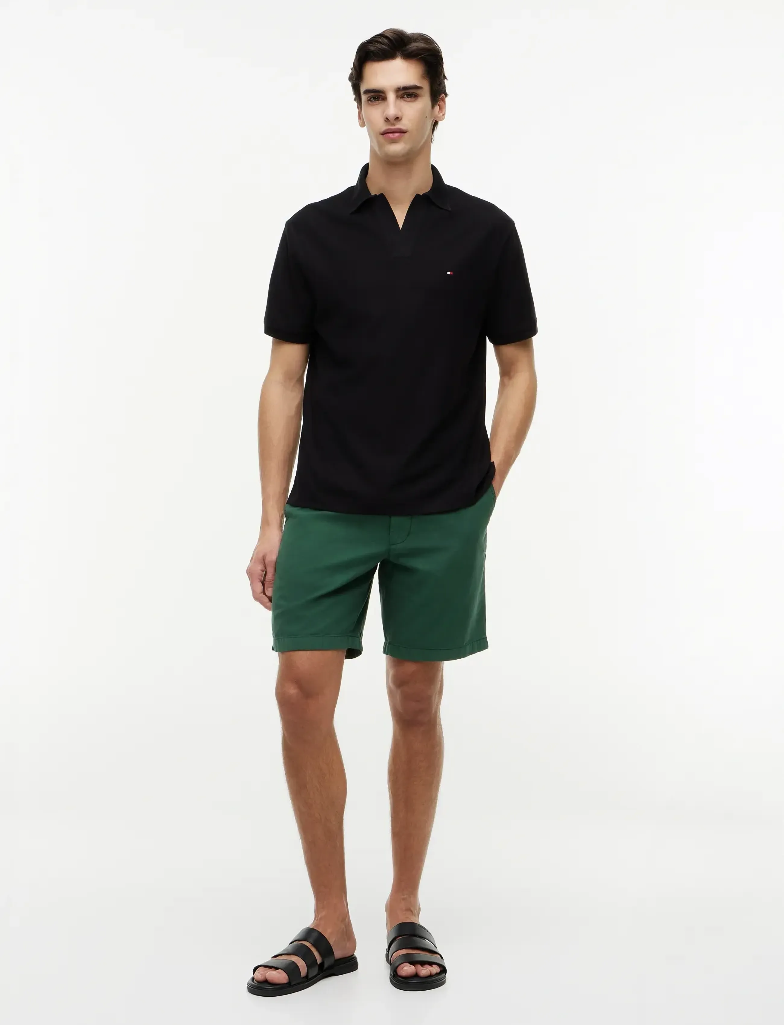 V Neck Crepe Classic Polo 4