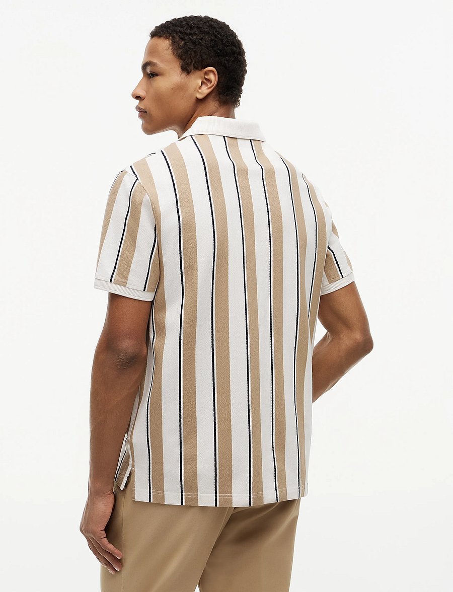 Tommy Hilfiger - V NECK CREPE CLASSIC POLO - kurzärmelig - ivory petal beige - 2