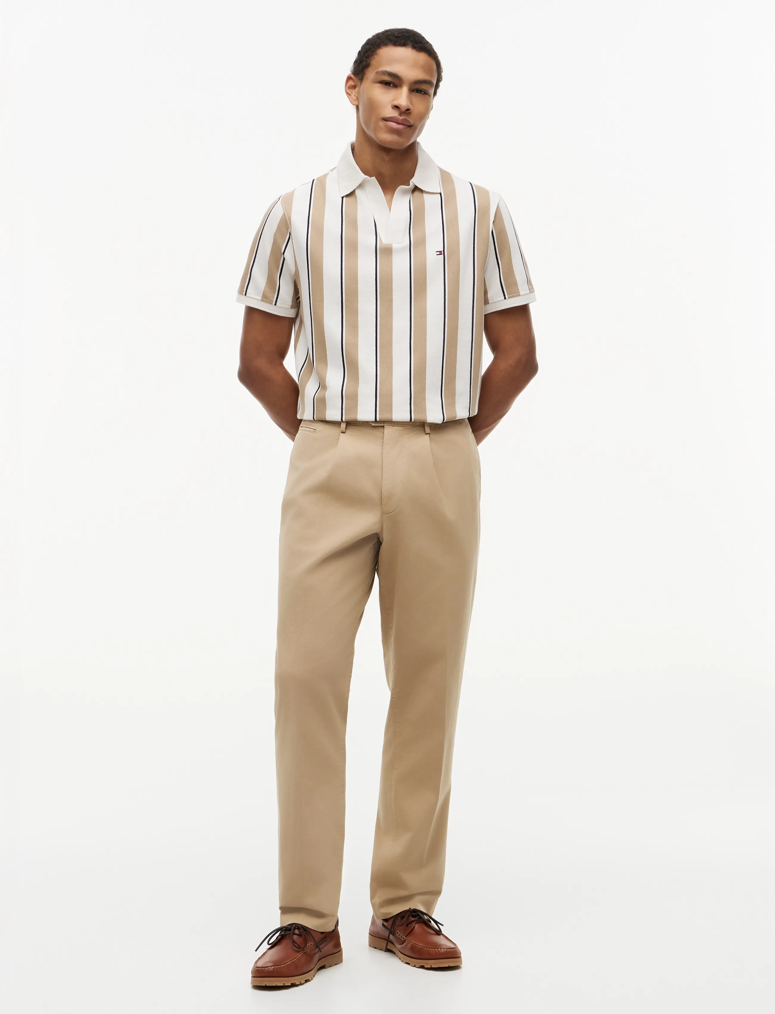 V Neck Crepe Classic Polo 4