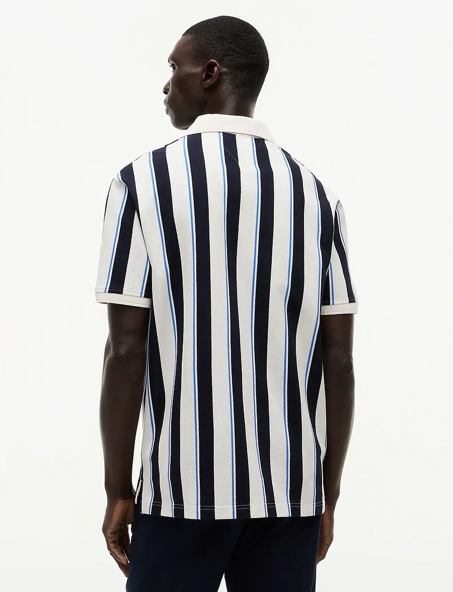 Tommy Hilfiger - V NECK CREPE CLASSIC POLO - kortærmede poloer - ivory petal desert sky - 2