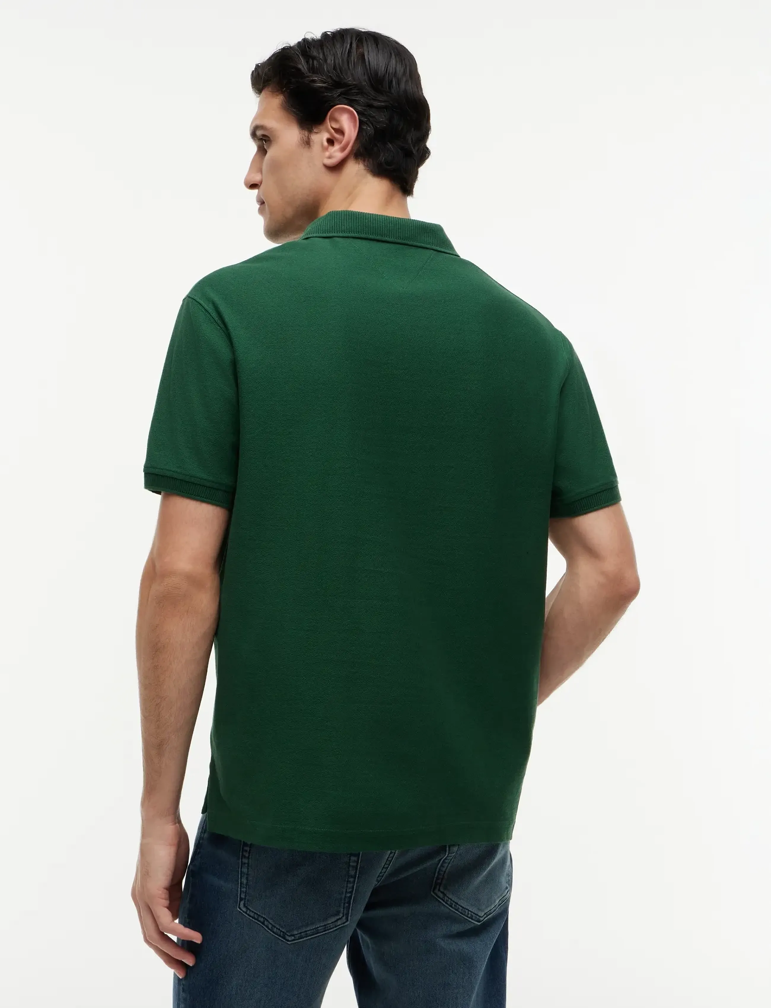 V Neck Crepe Classic Polo 2