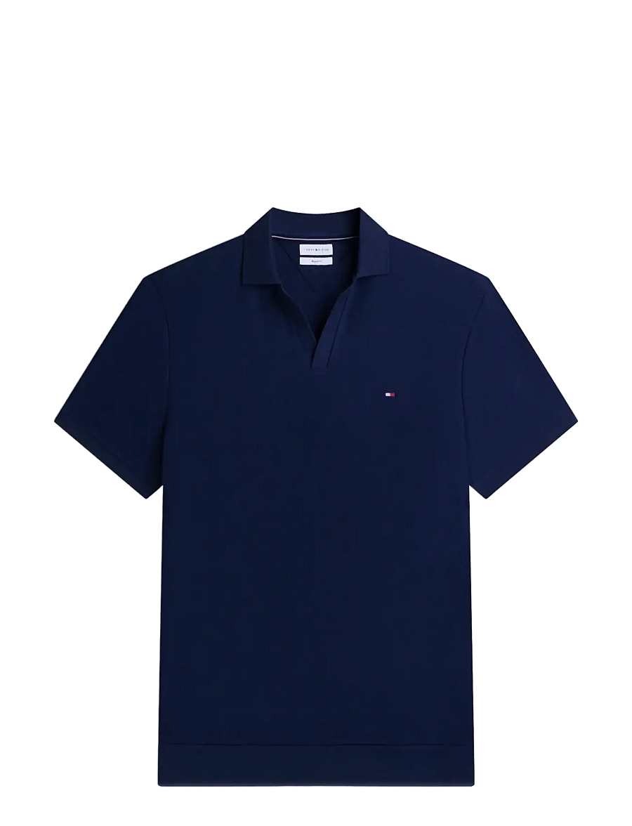 Tommy Hilfiger - JONNY COLLAR TEXTURE REG POLO - dzianinowe bluzki polo - carbon navy - 1