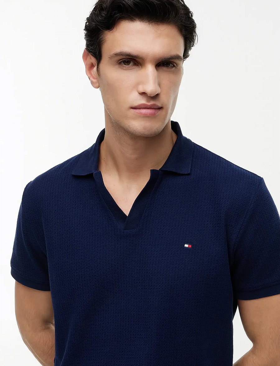 Tommy Hilfiger - JONNY COLLAR TEXTURE REG POLO - dzianinowe bluzki polo - carbon navy - 3