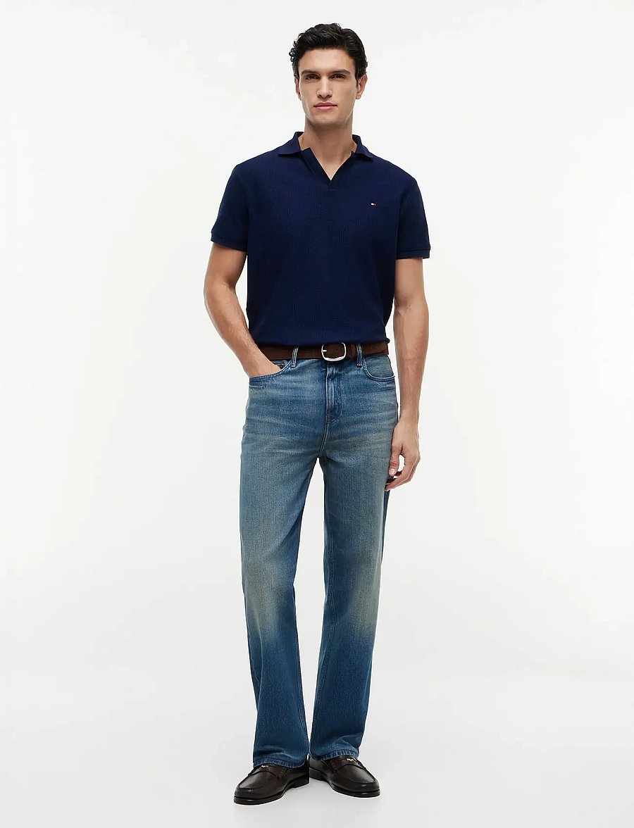 Tommy Hilfiger - JONNY COLLAR TEXTURE REG POLO - dzianinowe bluzki polo - carbon navy - 4