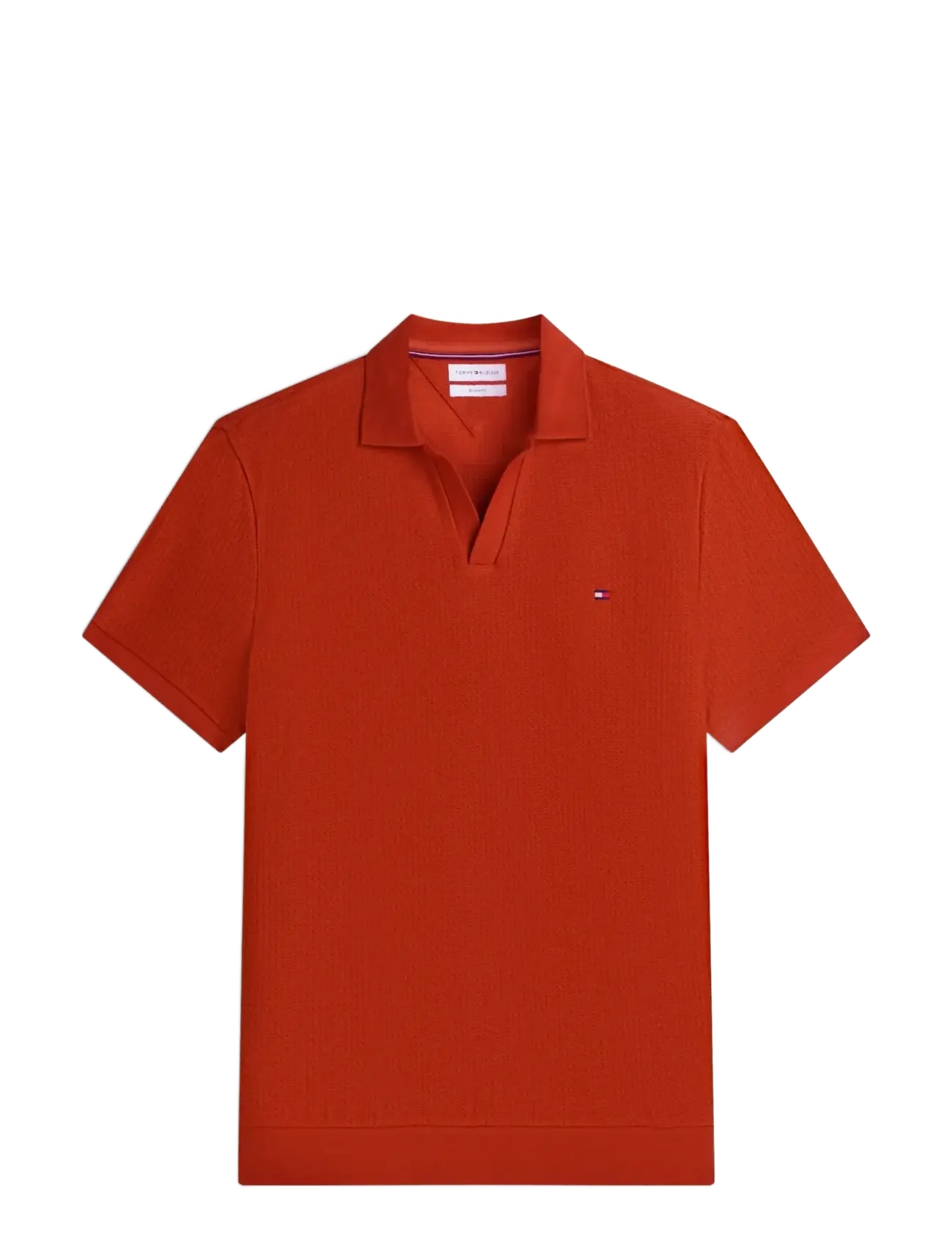 Tommy Hilfiger JONNY COLLAR TEXTURE REG POLO - Neuleet - RUSTY OCHRE / orange