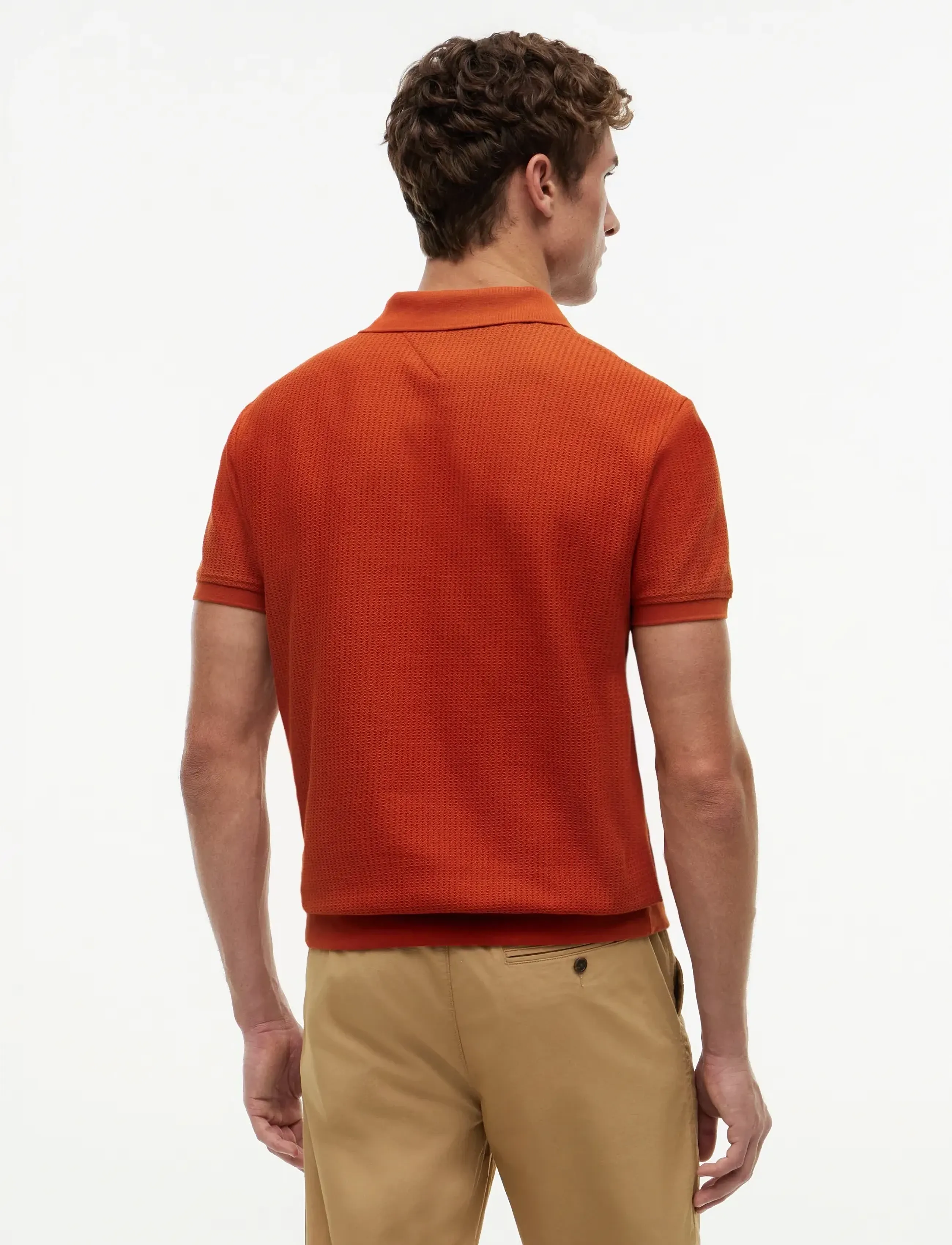 Tommy Hilfiger - JONNY COLLAR TEXTURE REG POLO - kootud polosärgid - rusty ochre - 2
