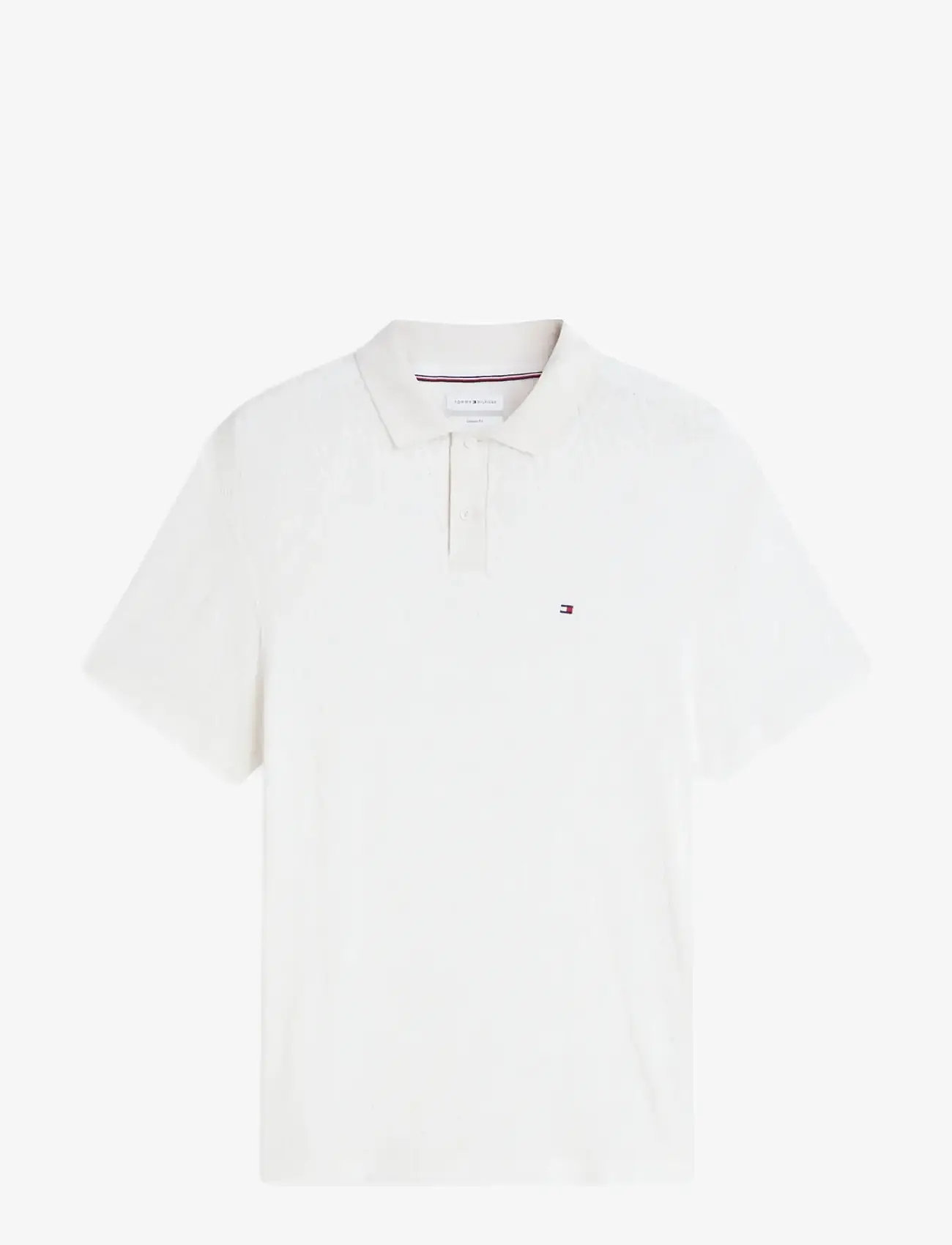 Tommy Hilfiger - JACQUARD CLASSIC FIT POLO - kortærmede poloer - ivory petal - 1