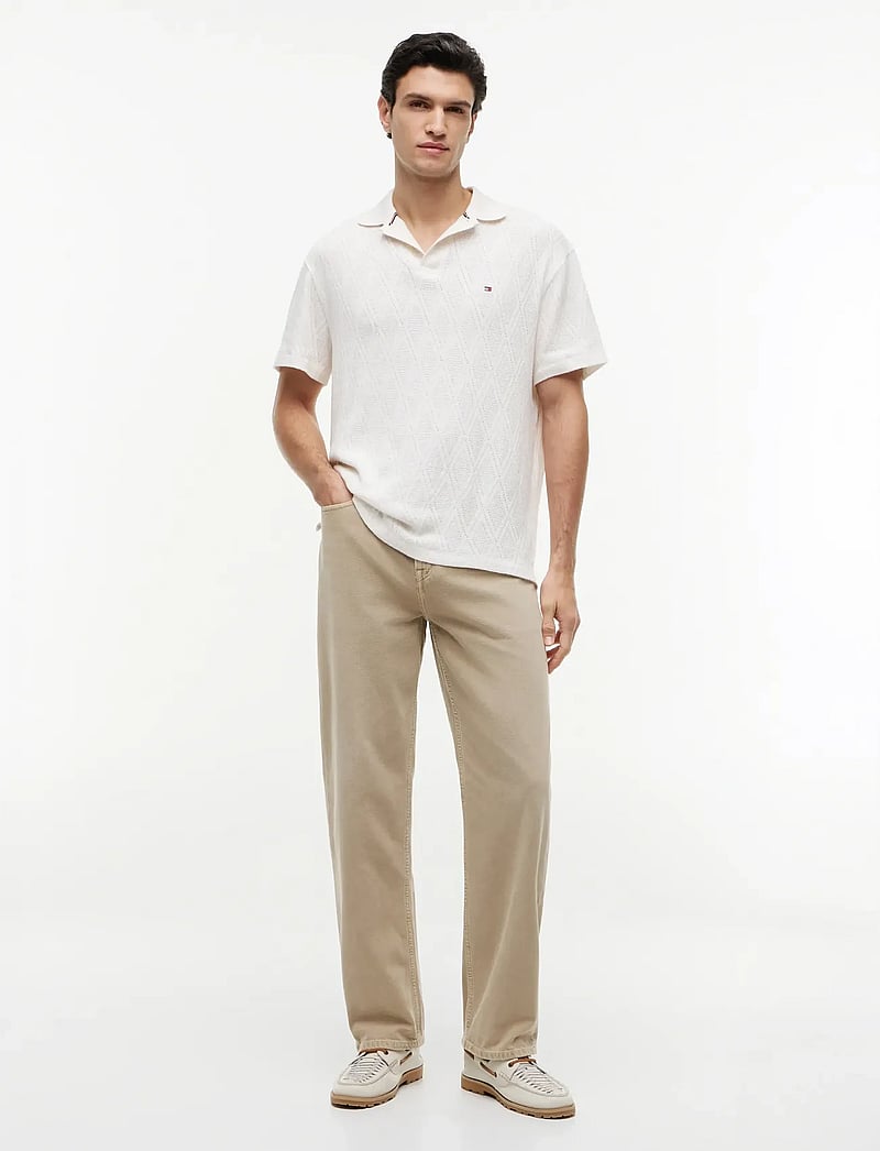 Tommy Hilfiger - JACQUARD CLASSIC FIT POLO - kortærmede poloer - ivory petal - 4