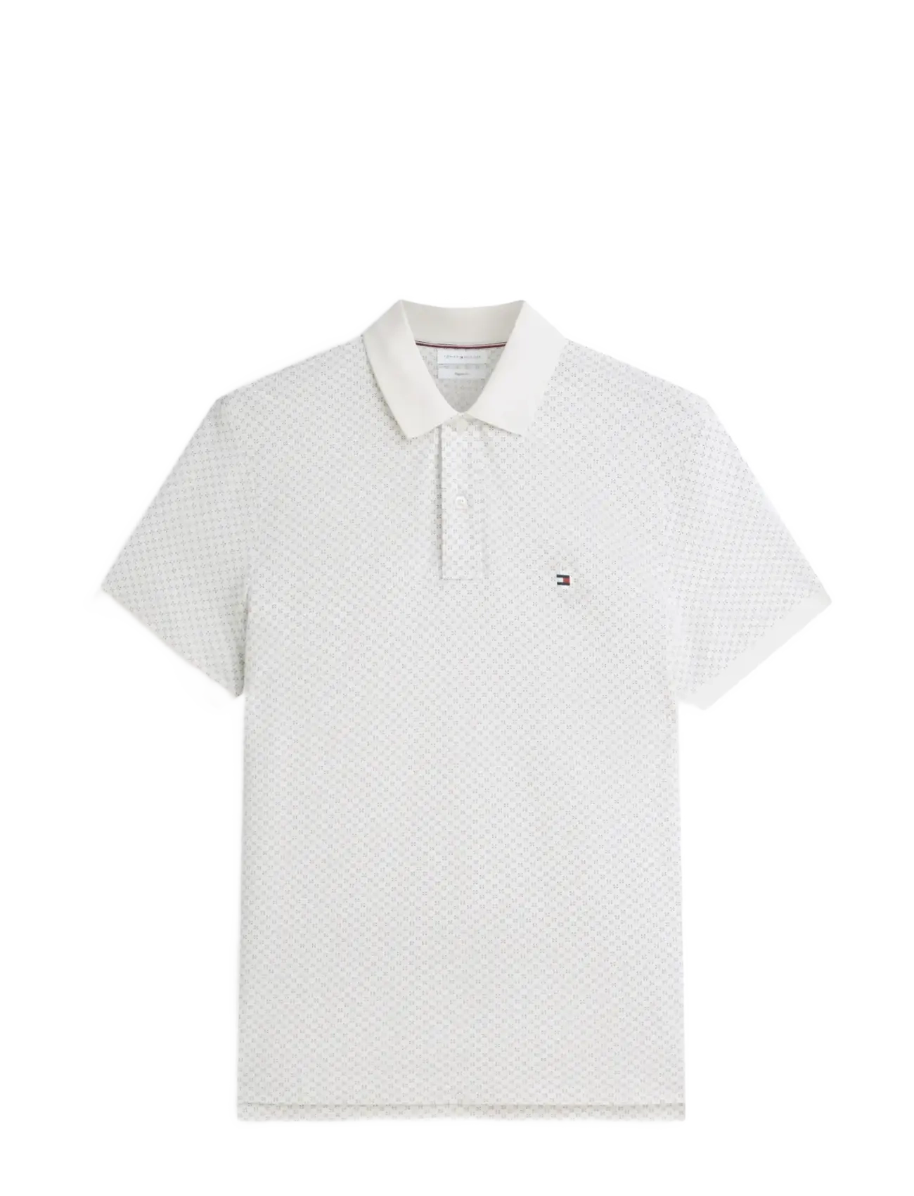 Tommy Hilfiger - MICROPRINT PIQUE REG POLO - kortärmade pikéer - ivory petal - 1