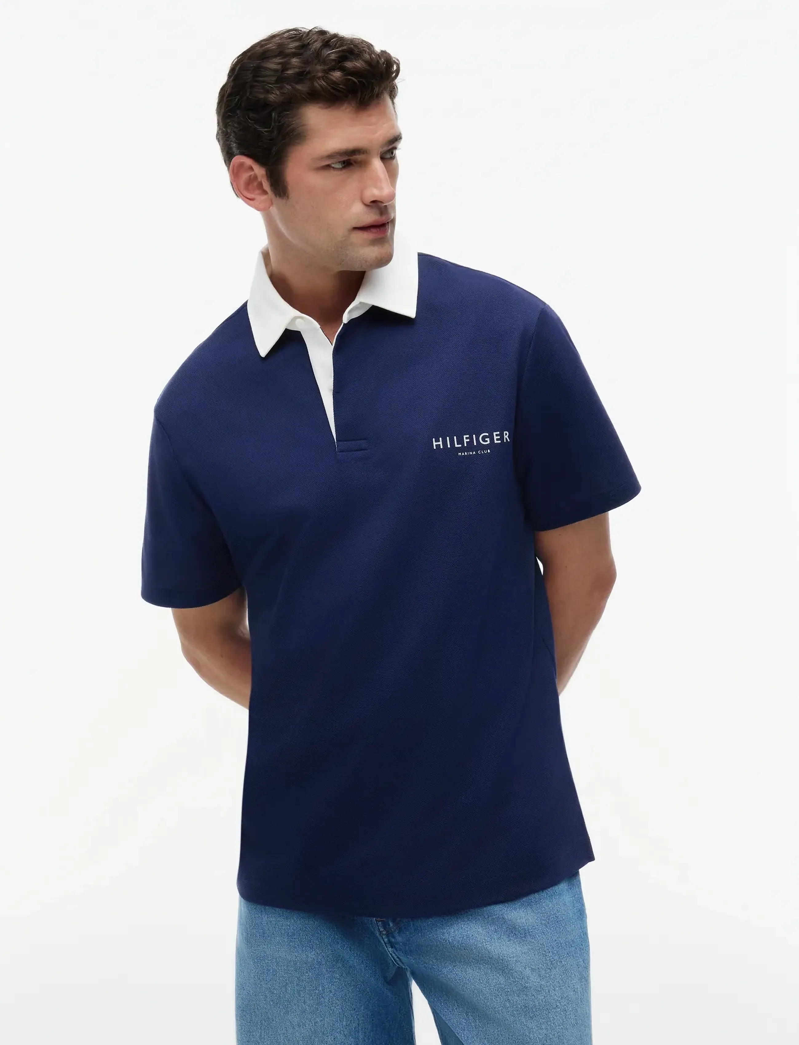 Tommy Hilfiger ATH CLASSIC FIT RUGBY POLO - Pikéer - CARBON NAVY / navy