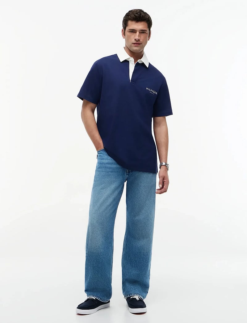 Tommy Hilfiger - ATH CLASSIC FIT RUGBY POLO - lühikeste varrukatega polod - carbon navy - 4