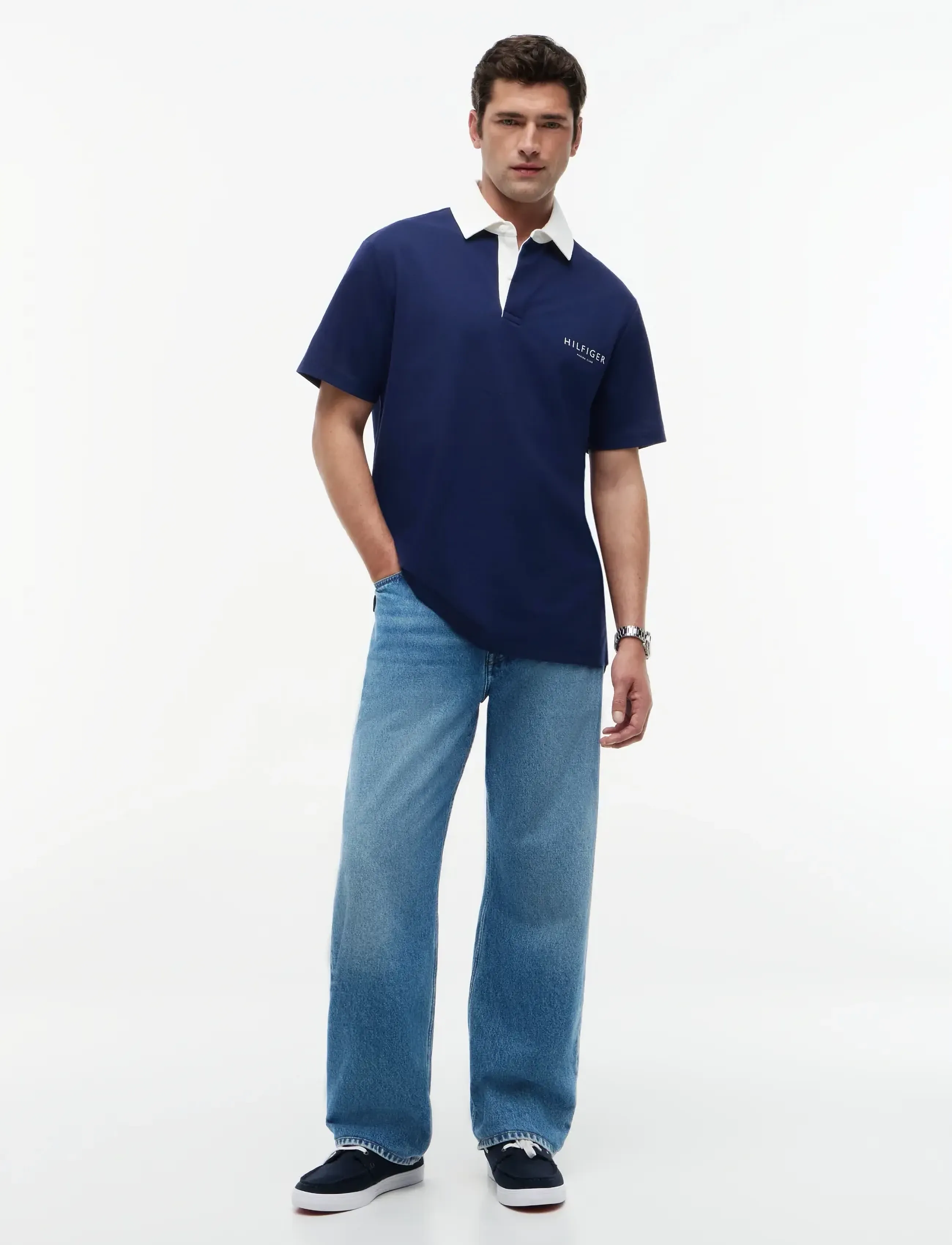 Tommy Hilfiger - ATH CLASSIC FIT RUGBY POLO - kurzärmelig - carbon navy - 4