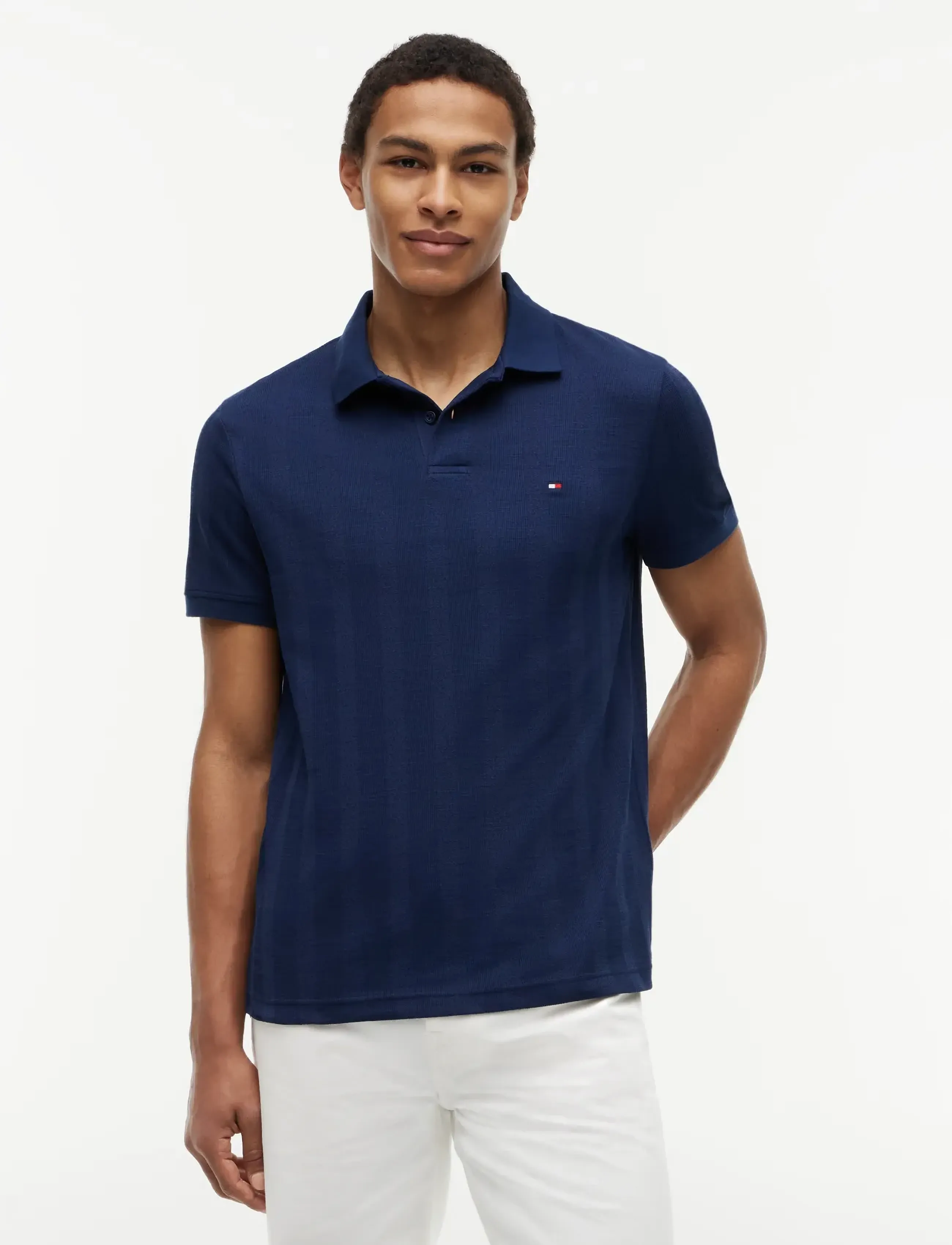Tommy Hilfiger - VERTICAL TONAL STRIPE REG POLO - premium-styles - carbon navy - 0