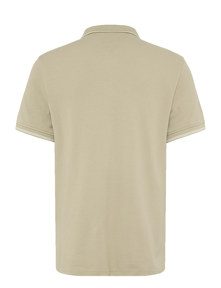 Tommy Hilfiger - STRIPE UNDERCLLR PIQUE REG POLO - kurzärmelig - batique khaki - 1