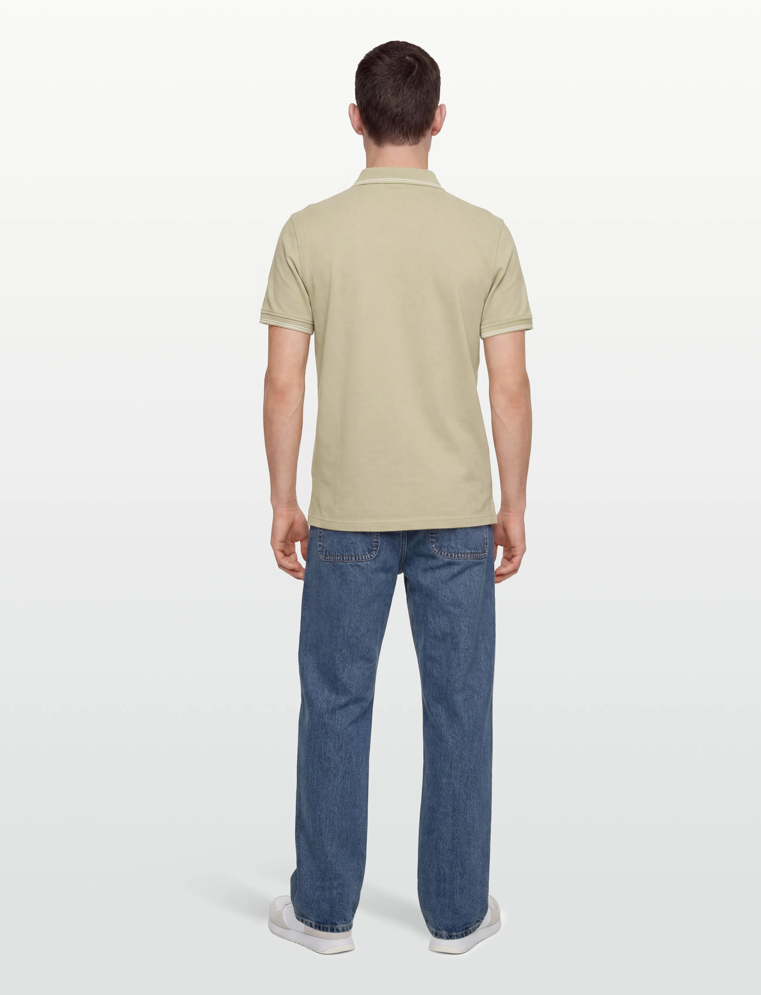 Tommy Hilfiger - STRIPE UNDERCLLR PIQUE REG POLO - kortärmade pikéer - batique khaki - 4