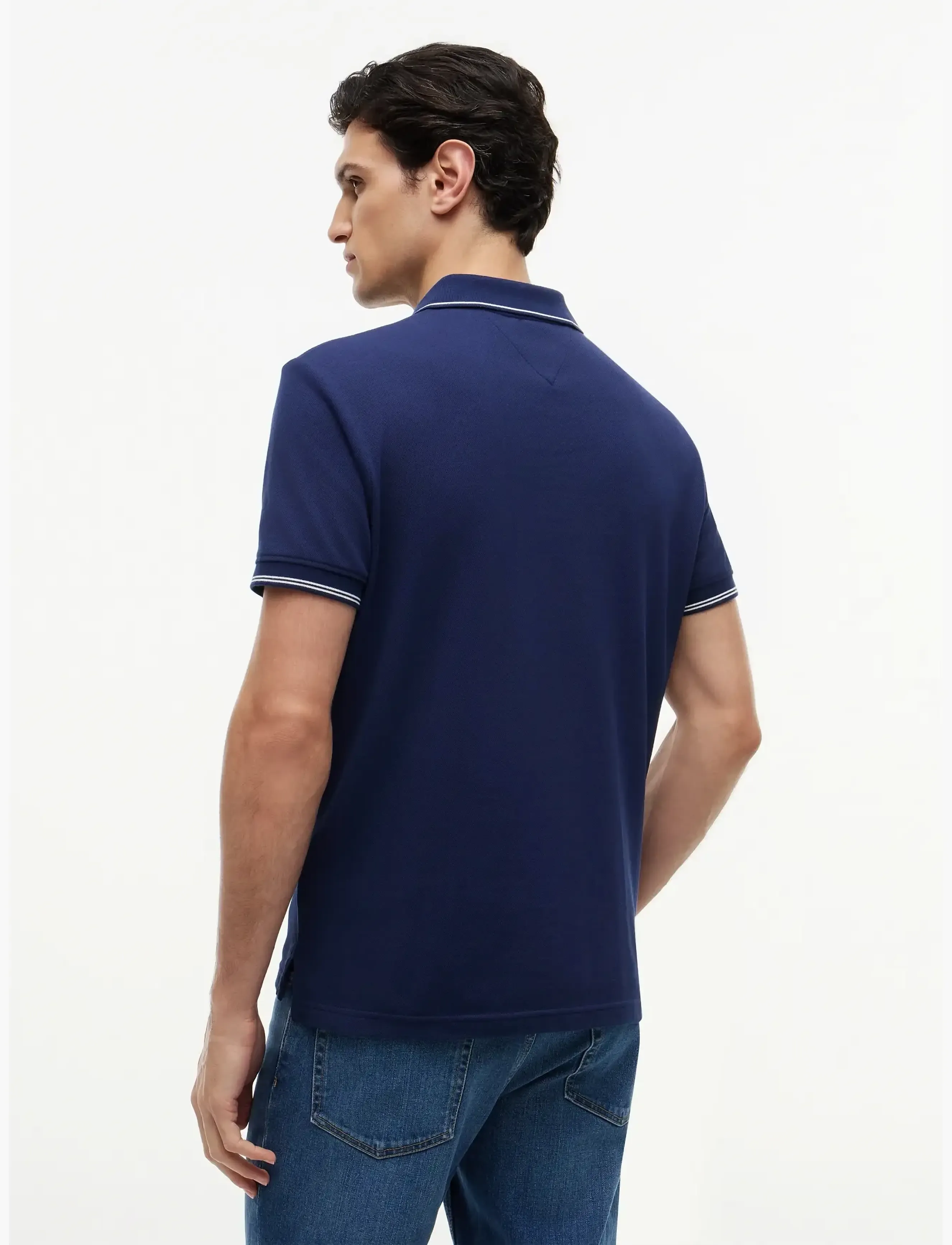 Tommy Hilfiger - STRIPE UNDERCLLR PIQUE REG POLO - kurzärmelig - carbon navy - 2