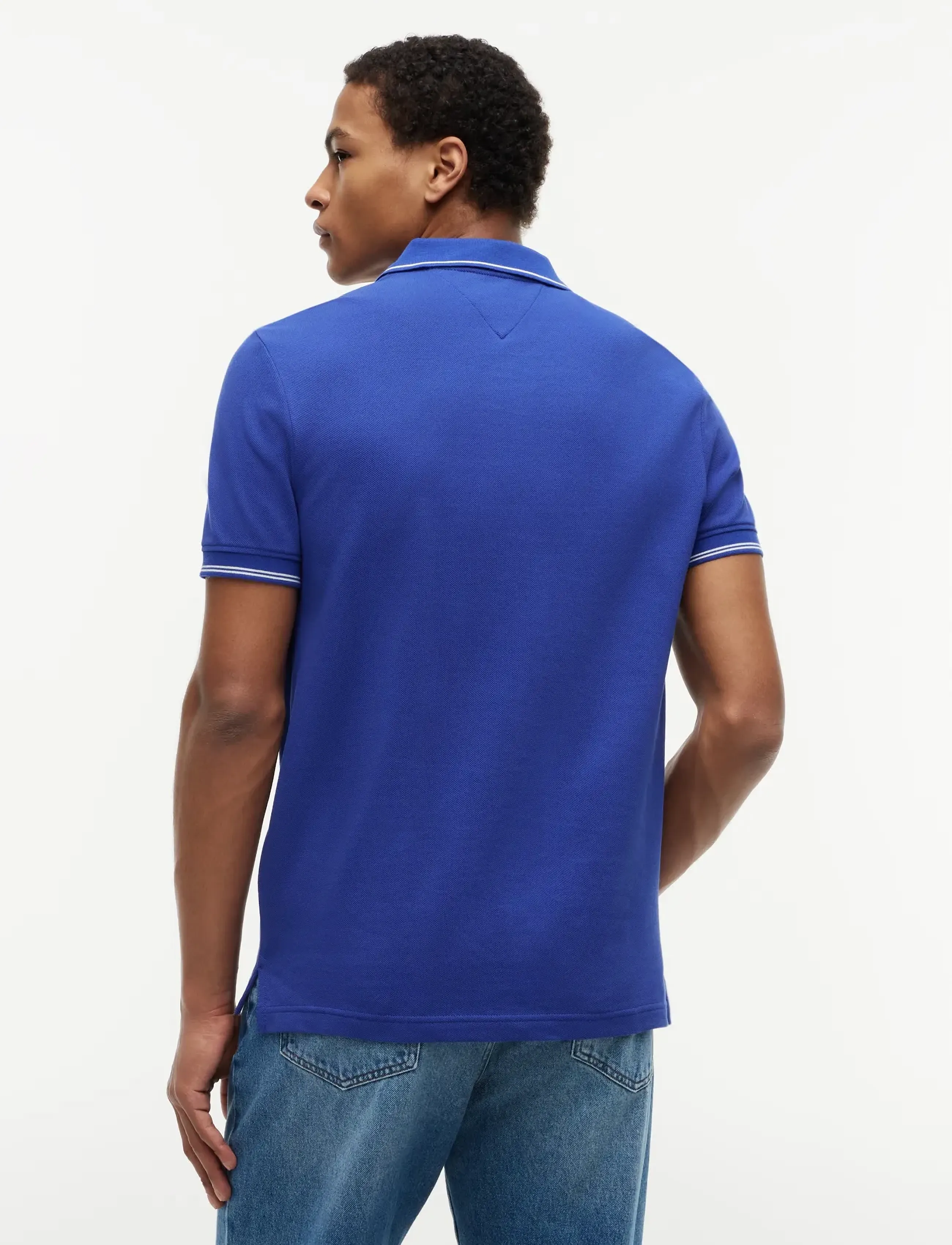 Tommy Hilfiger - STRIPE UNDERCLLR PIQUE REG POLO - premium-styles - pigment blue - 2