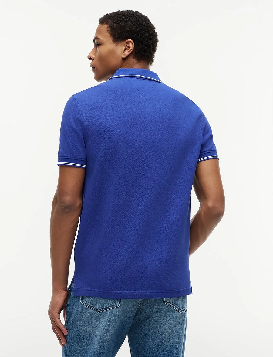 Tommy Hilfiger - STRIPE UNDERCLLR PIQUE REG POLO - kurzärmelig - pigment blue - 2